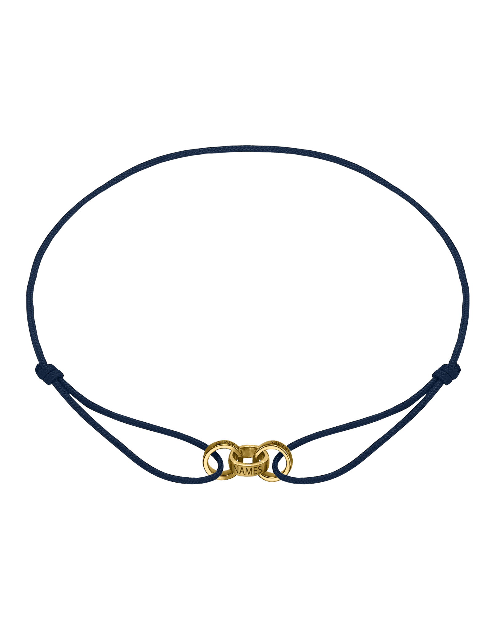 Men's Forever Engravable Link(s) Bracelet - 18K Gold Vermeil Bracelets magal-dev Navy Blue 3 Links 