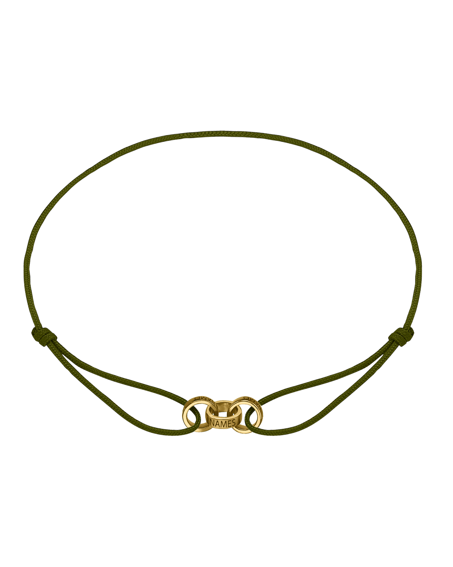 Men's Forever Engravable Link(s) Bracelet - 18K Gold Vermeil Bracelets magal-dev Khaki 3 Links 