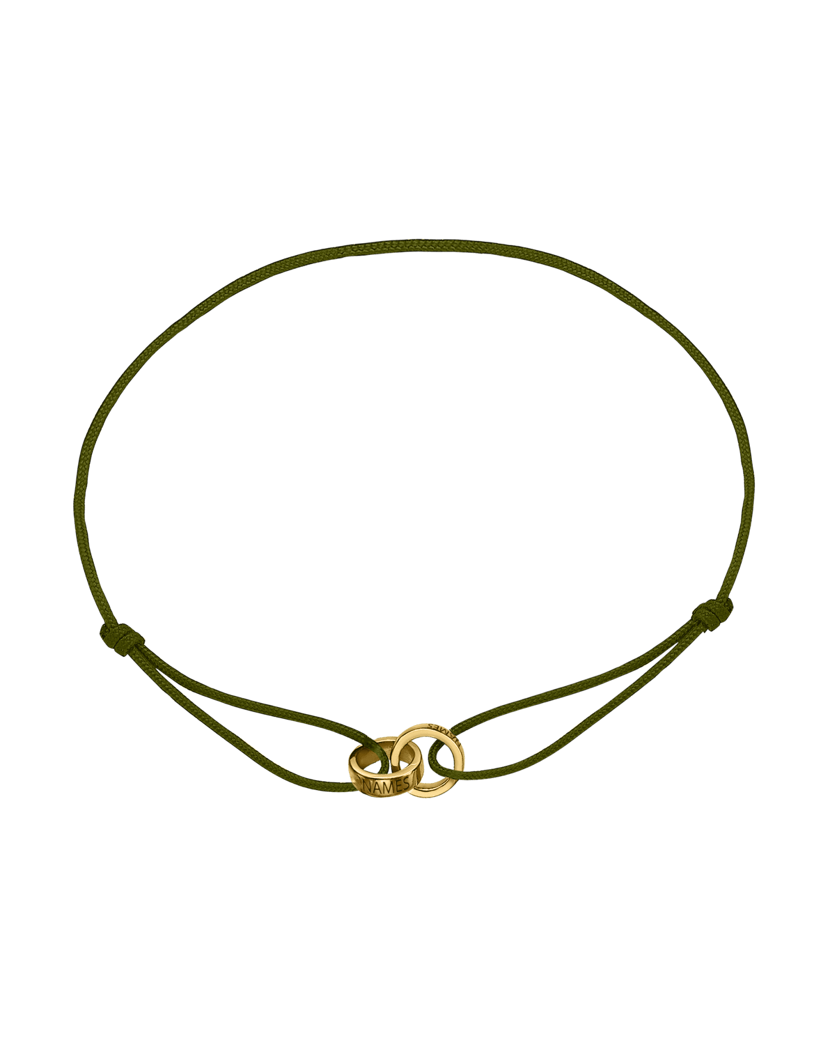 Men's Forever Engravable Link(s) Bracelet - 18K Gold Vermeil Bracelets magal-dev Khaki 2 Links 