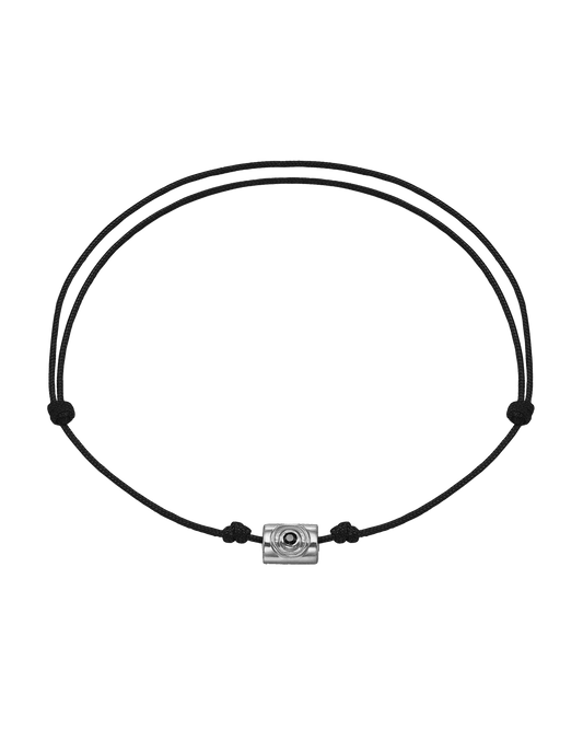 Bracelet Santorin Contre le Mauvais oeil - Or Blanc 14 carats Bracelets magal-dev Noir 