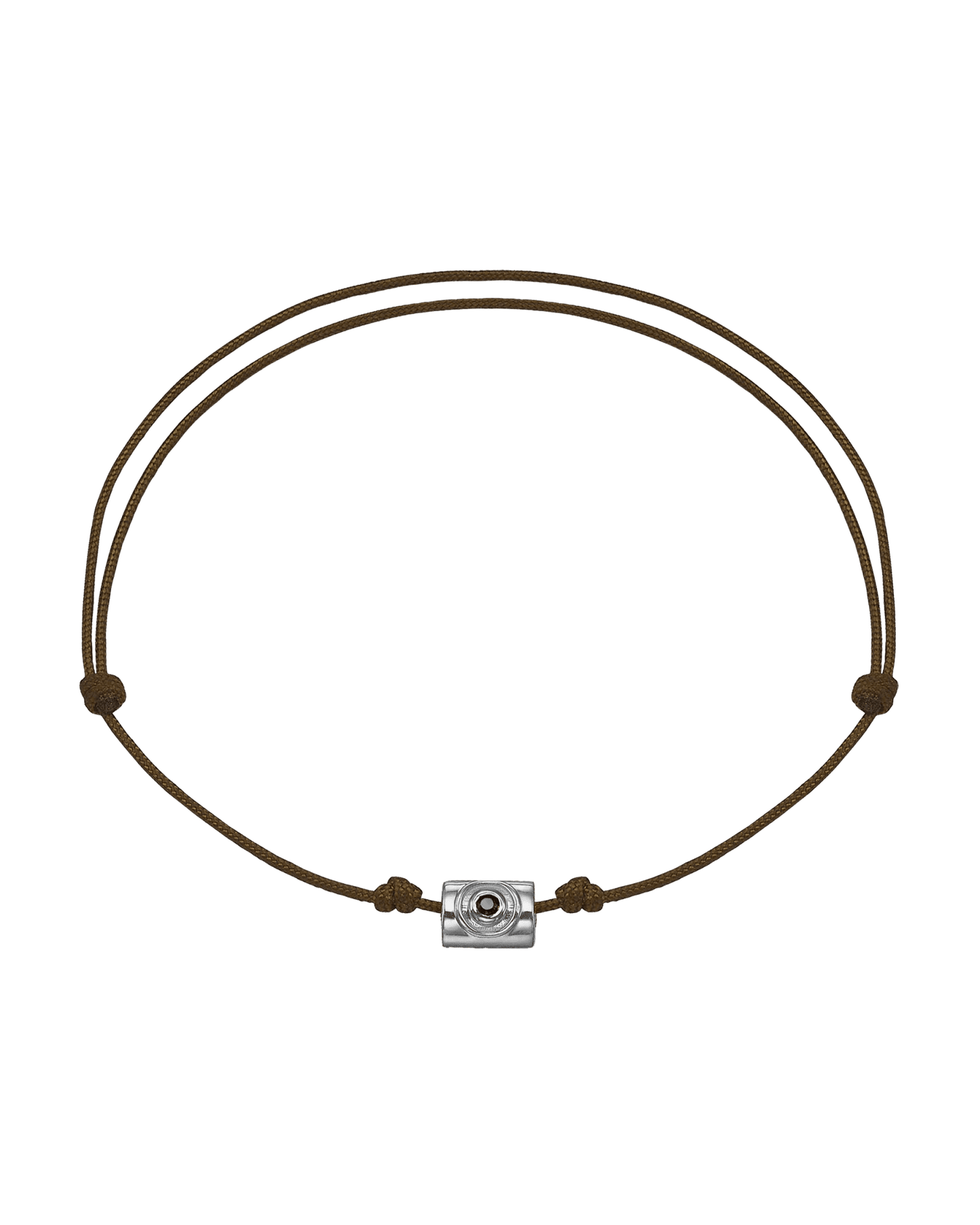 Bracelet Santorin Contre le Mauvais oeil - Or Blanc 14 carats Bracelets magal-dev Marron (Rupture de Stock) 