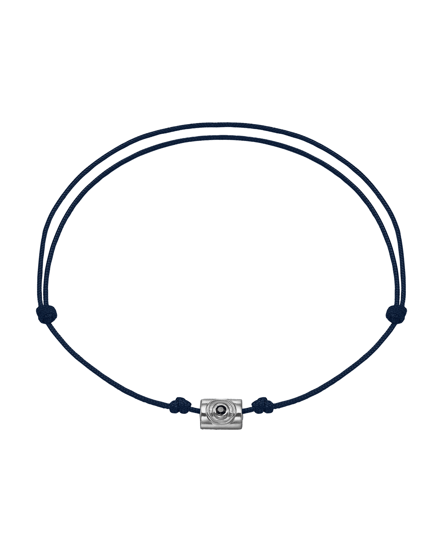 Bracelet Santorin Contre le Mauvais oeil - Or Blanc 14 carats Bracelets magal-dev Bleu Marine 