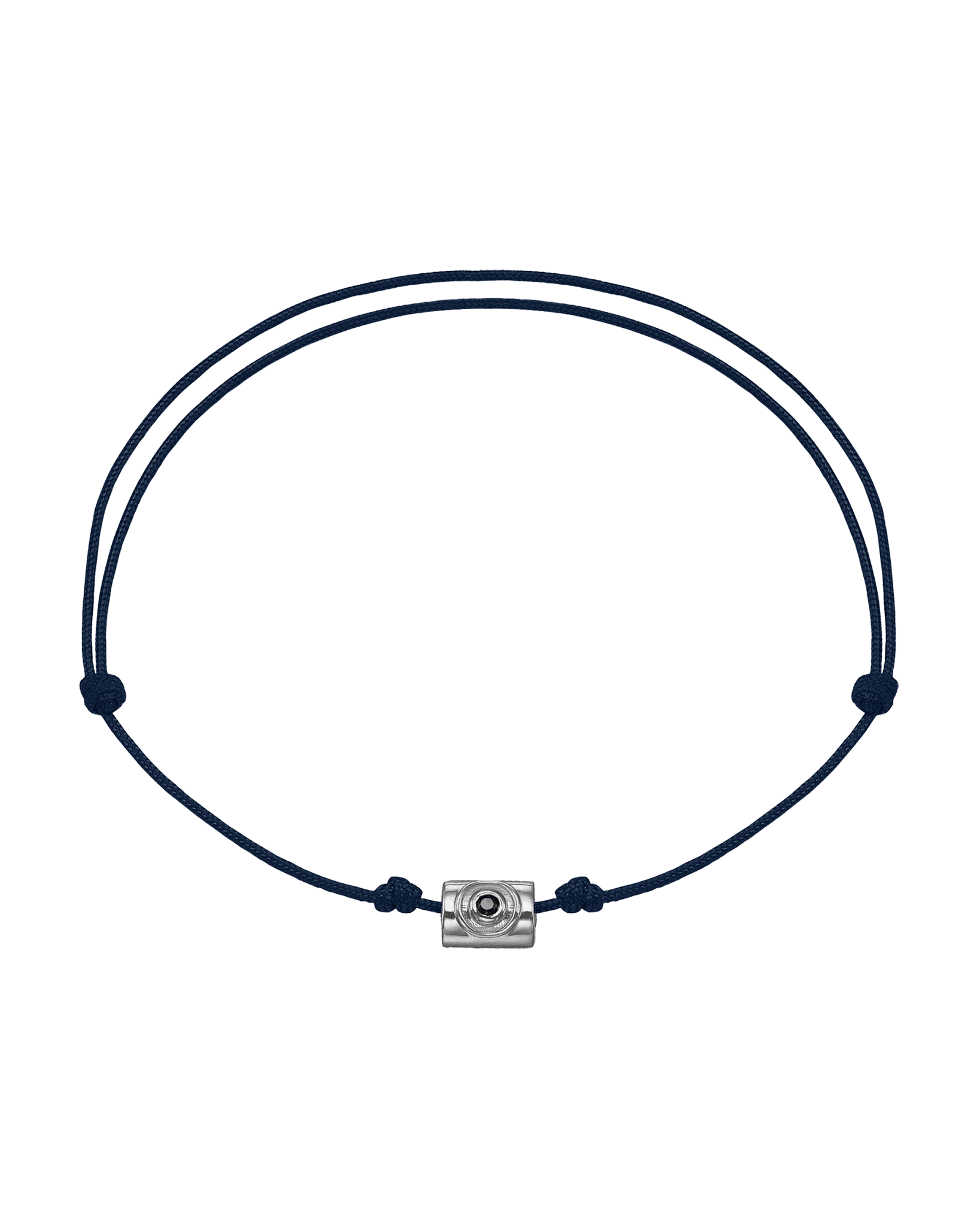 Bracelet Santorin Contre le Mauvais oeil - Or Blanc 14 carats Bracelets magal-dev Bleu Marine 