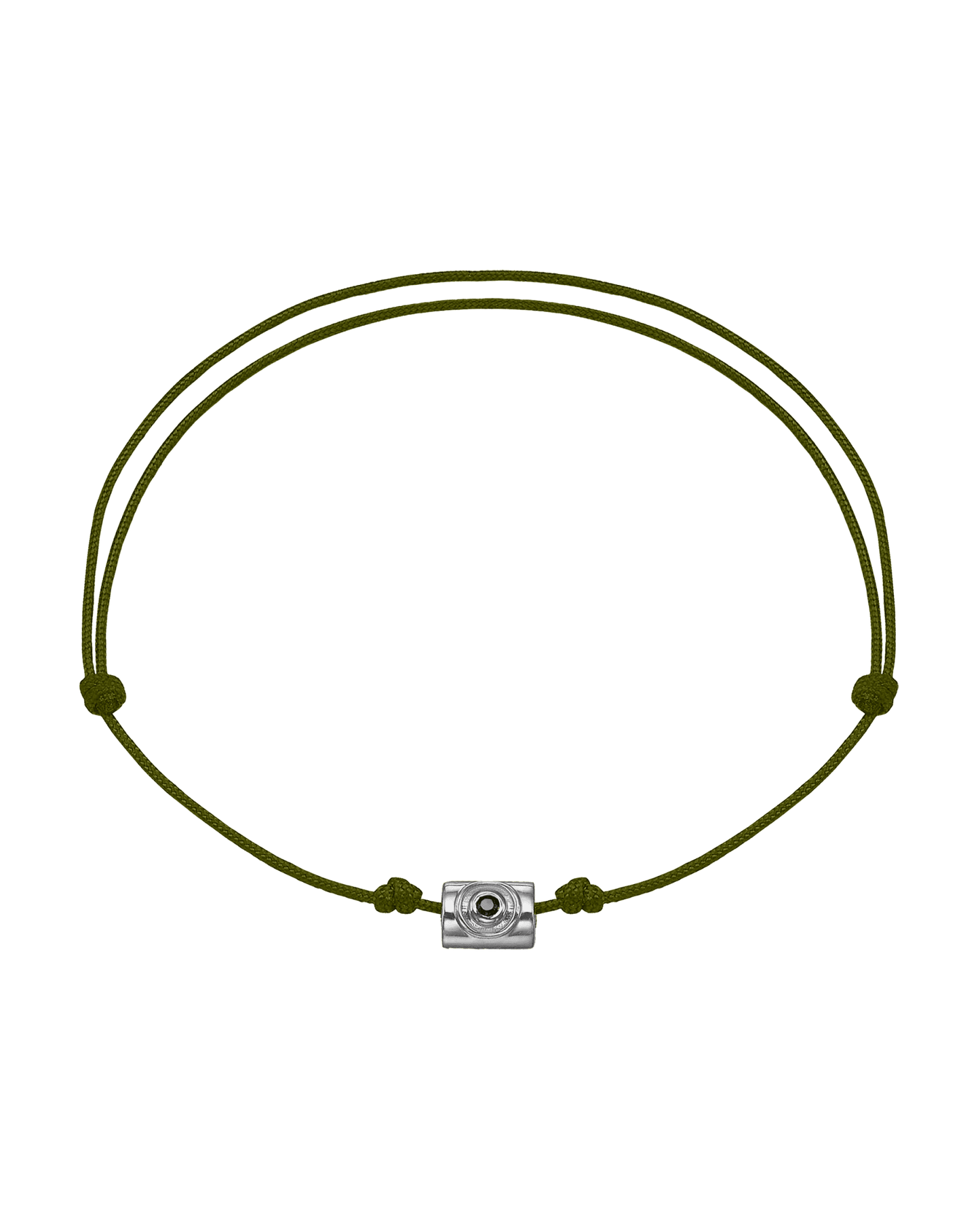 Bracelet Santorin Contre le Mauvais oeil - Or Blanc 14 carats Bracelets magal-dev Vert foncé 