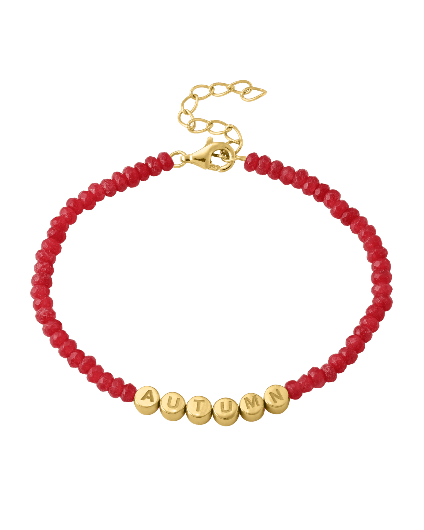 Bracelet Métro - Or Jaune Plaqué 18 carats Bracelets magal-dev Jade Rouge 1 