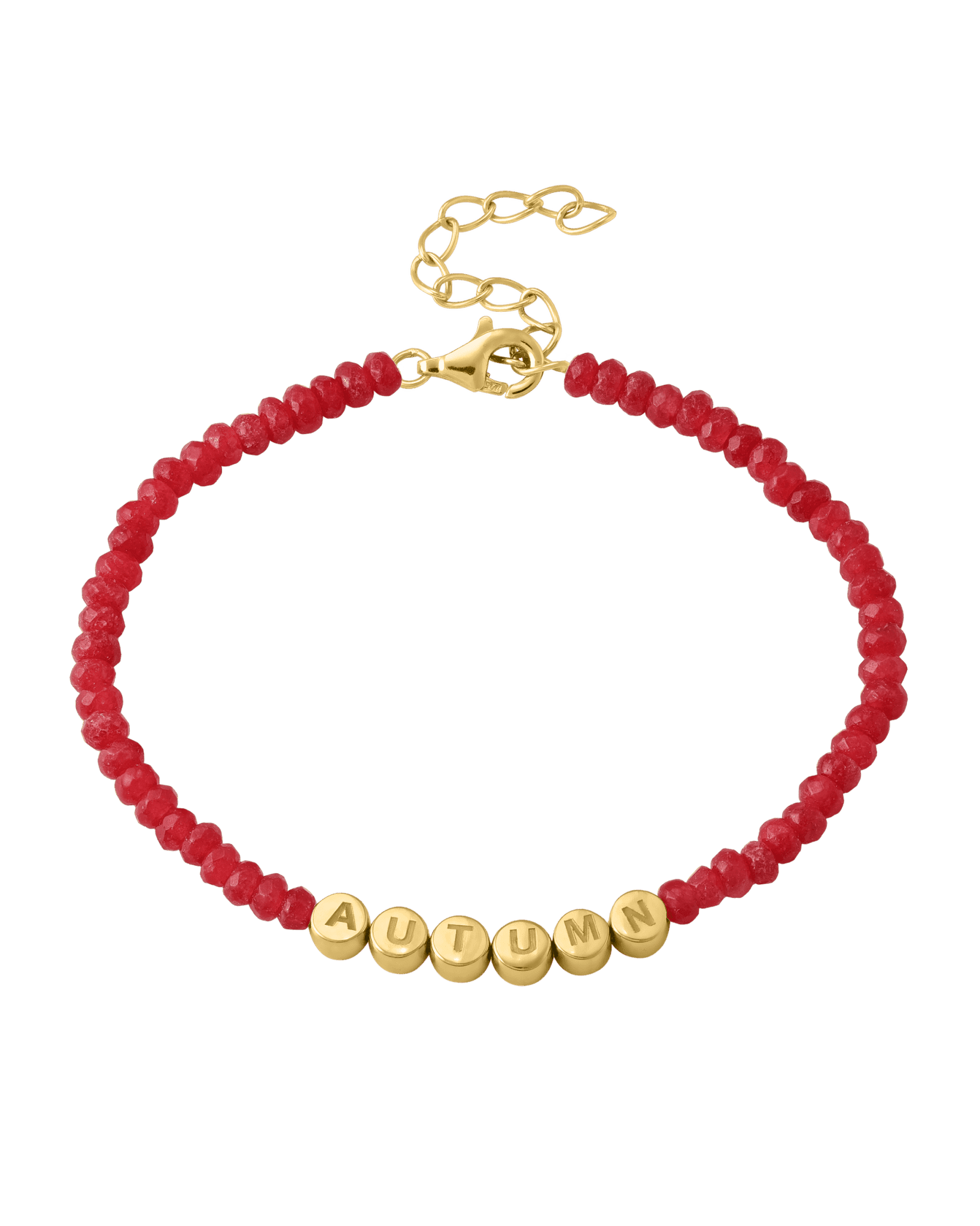 Bracelet Métro - Or Jaune Plaqué 18 carats Bracelets magal-dev Jade Rouge 1 