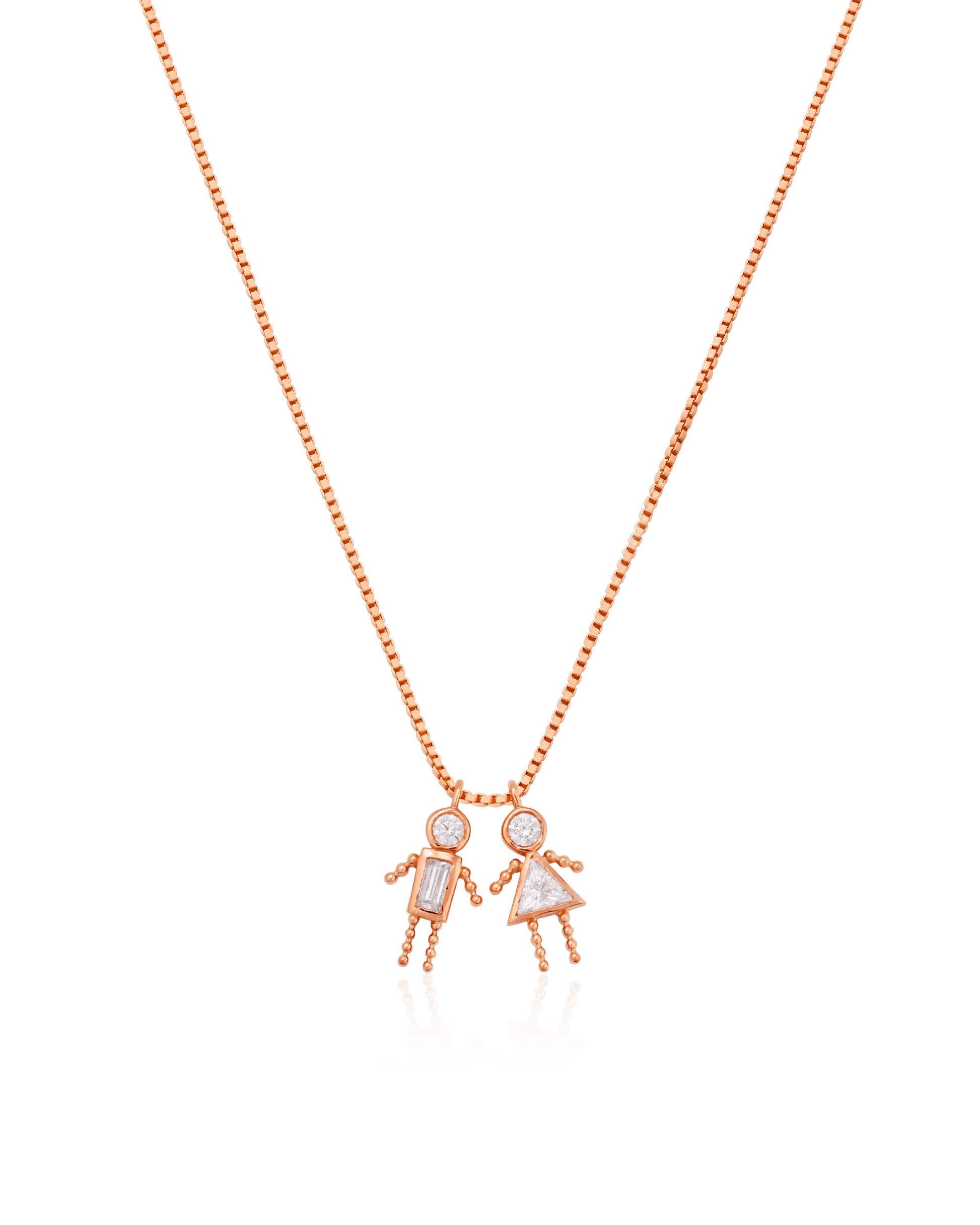 Mini Me Collier - Or Rose Plaqué 18 carats Necklaces magal-dev 1 40cm 