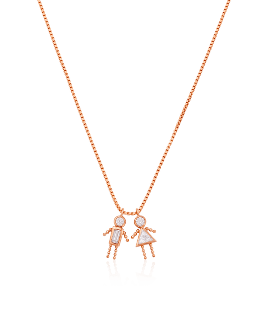 Mini Me Collier - Or Rose Plaqué 18 carats Necklaces magal-dev 1 40cm 