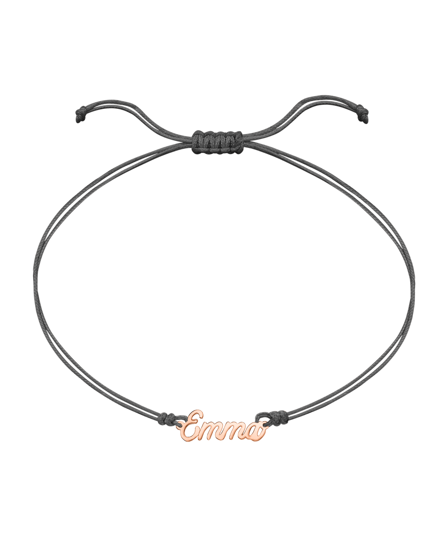 Le String of Love Prénom - Or Rose 14 carats Bracelets 14K Solid Gold Gris 1 