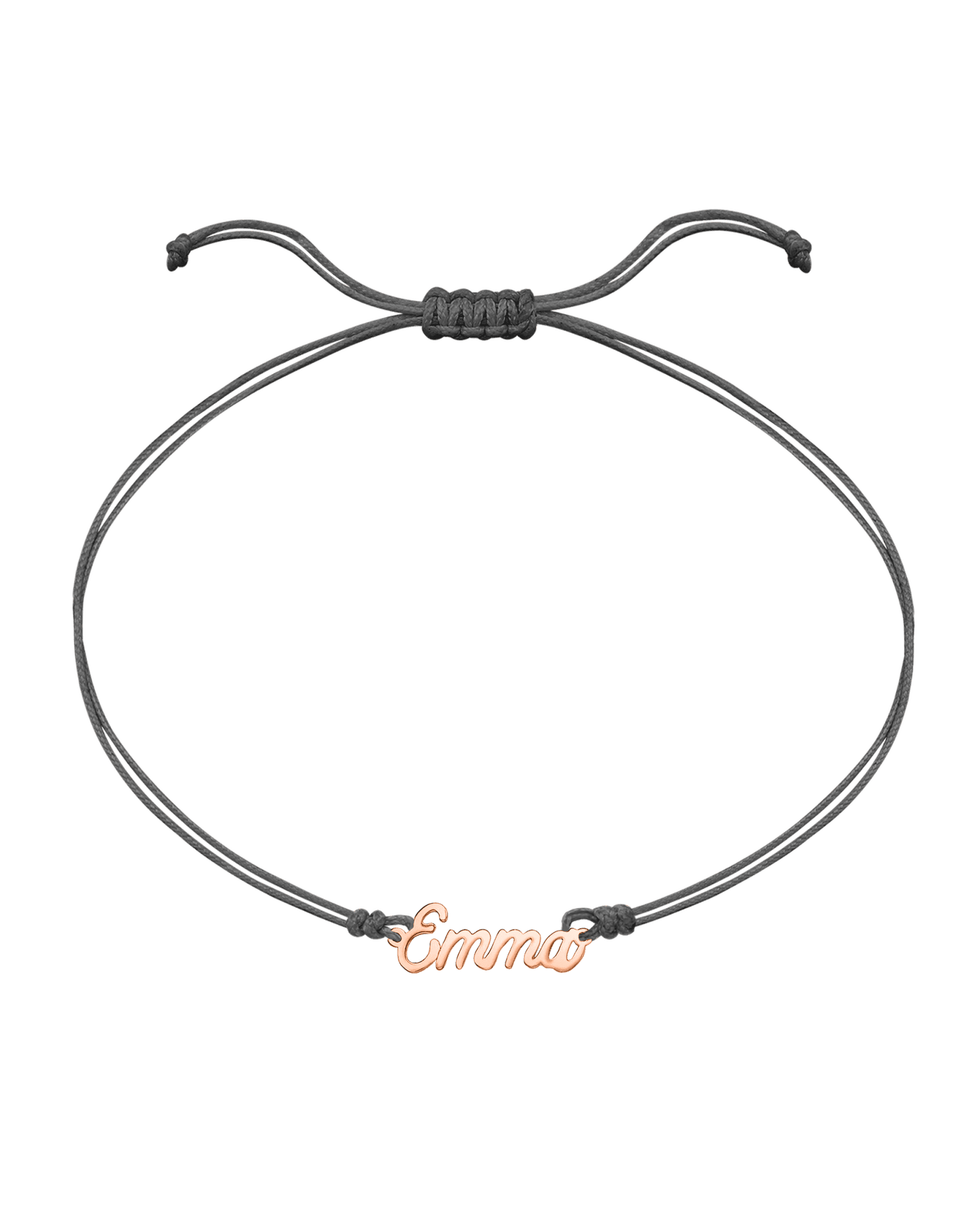 Le String of Love Prénom - Or Rose 14 carats Bracelets 14K Solid Gold Gris 1 