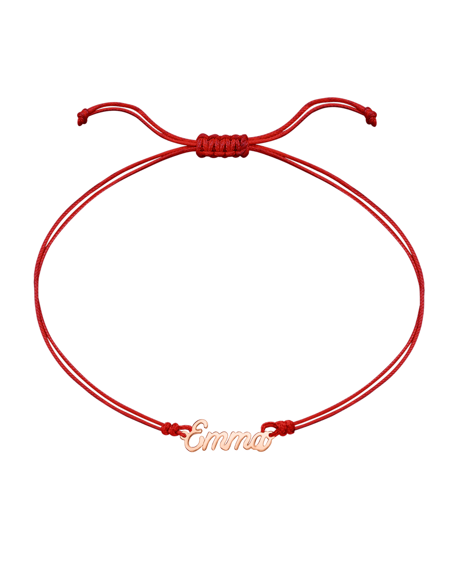 Le String of Love Prénom - Or Rose 14 carats Bracelets 14K Solid Gold Rouge 1 