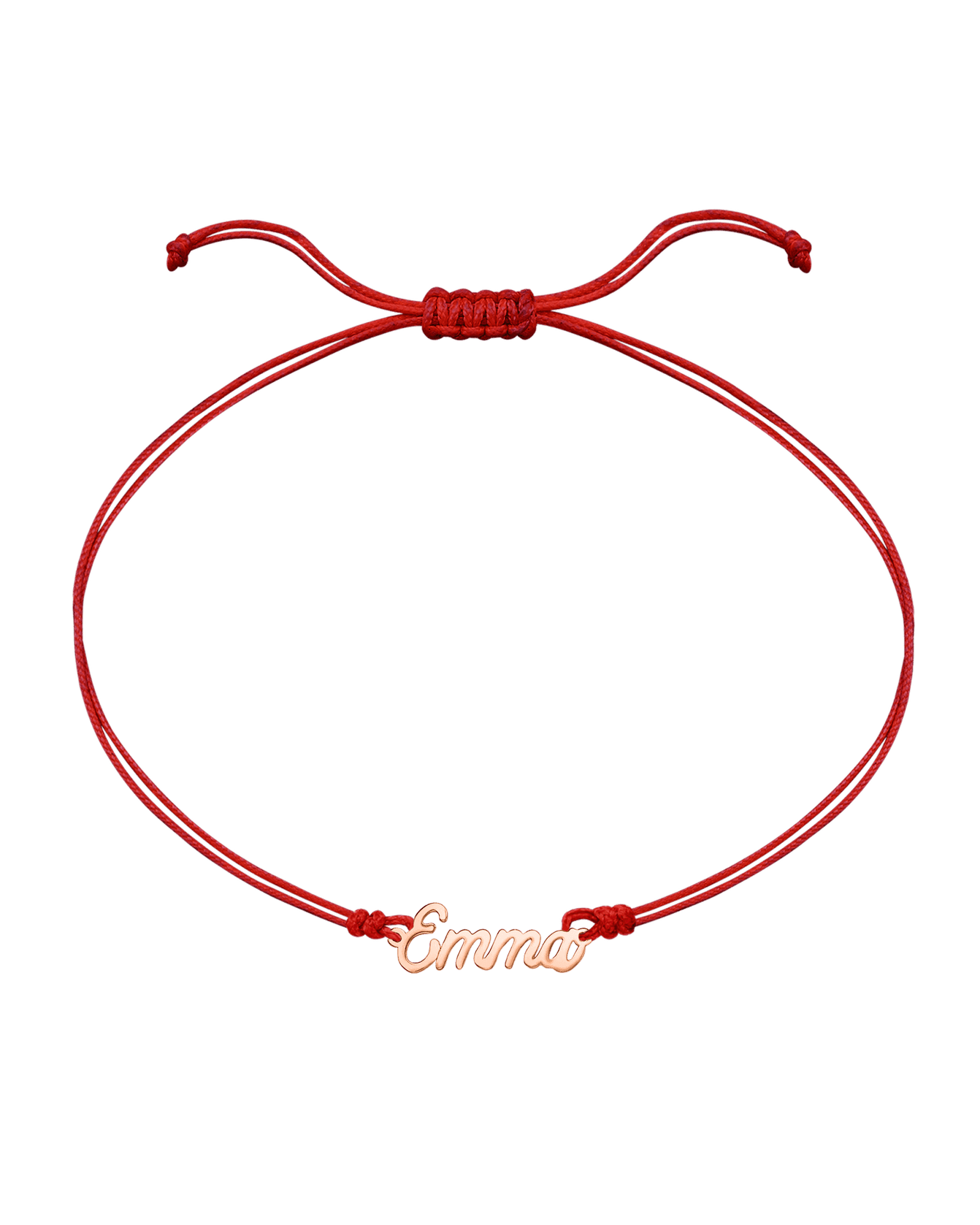 Le String of Love Prénom - Or Rose 14 carats Bracelets 14K Solid Gold Rouge 1 