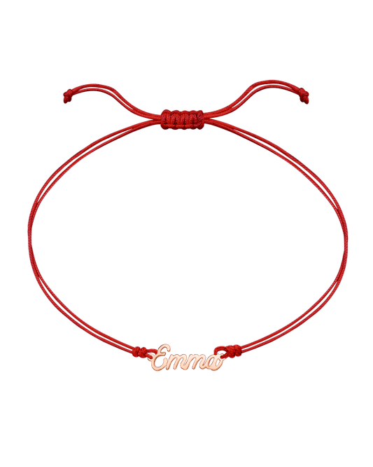 Le String of Love Prénom - Or Rose 14 carats Bracelets 14K Solid Gold Rouge 1 