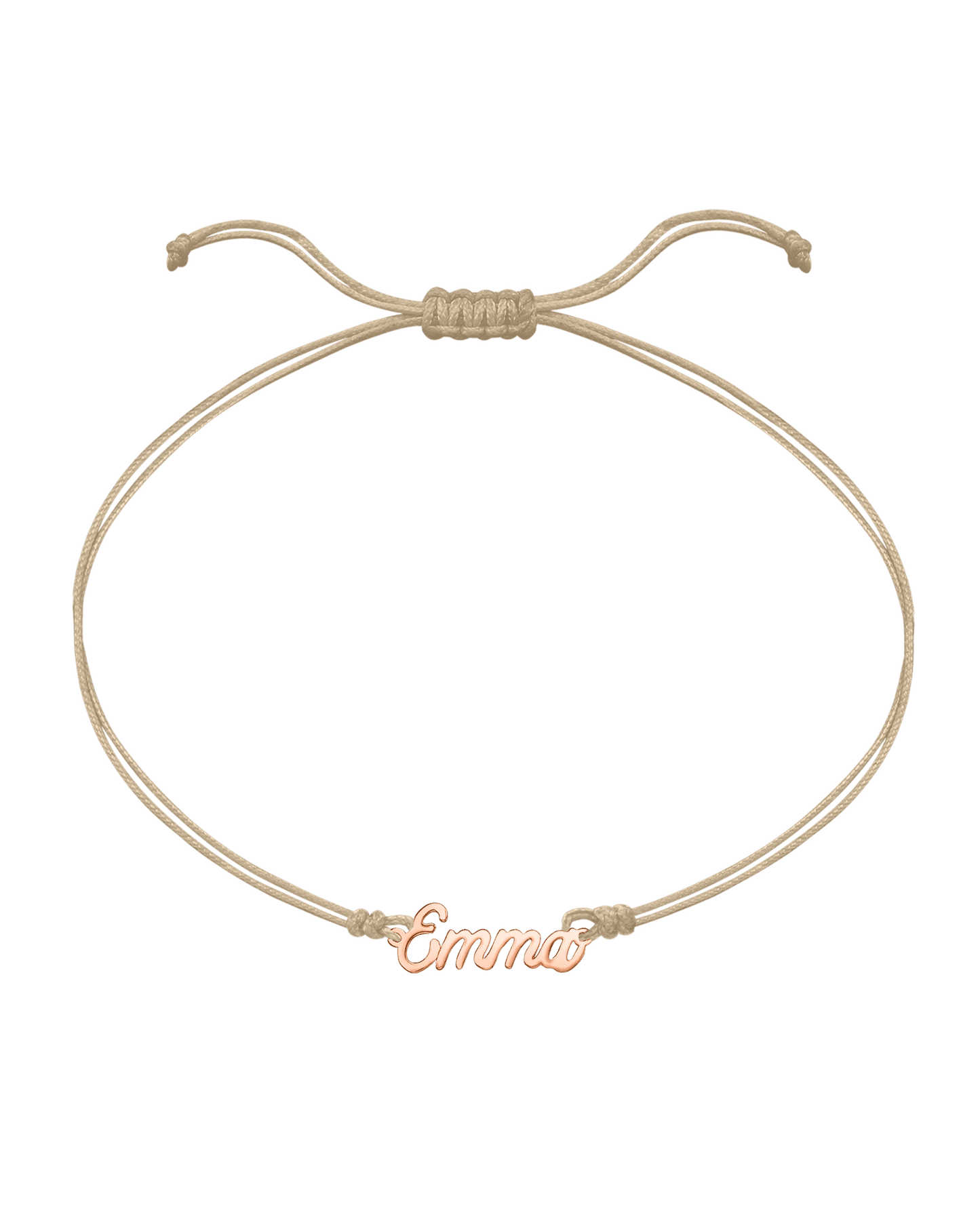 Le String of Love Prénom - Or Rose 14 carats Bracelets 14K Solid Gold Sable 1 