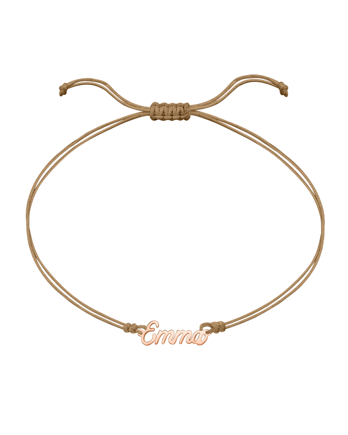 Le String of Love Prénom - Or Rose 14 carats Bracelets 14K Solid Gold Camel 1 