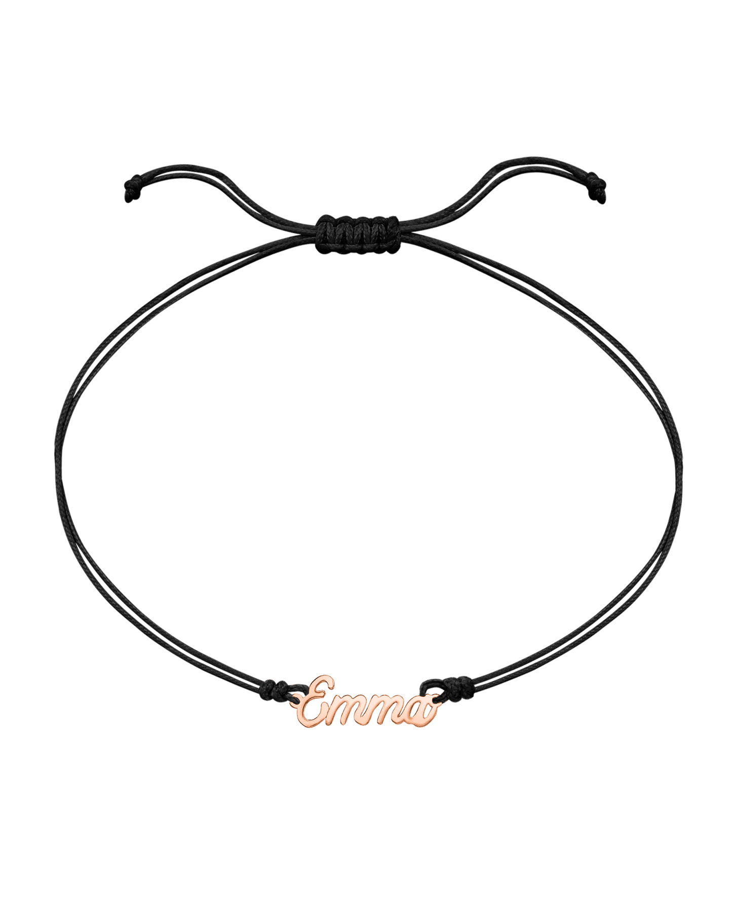 Le String of Love Prénom - Or Rose 14 carats Bracelets 14K Solid Gold Noir 1 