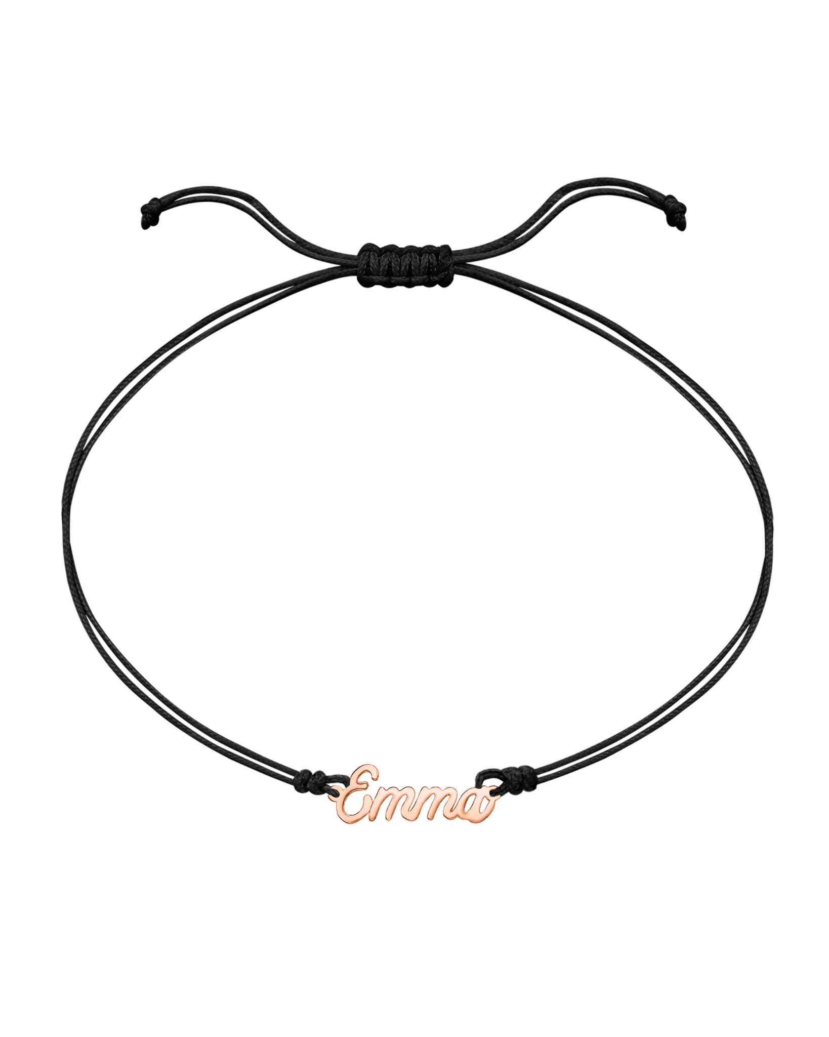 Le String of Love Prénom - Or Rose 14 carats Bracelets 14K Solid Gold Noir 1 