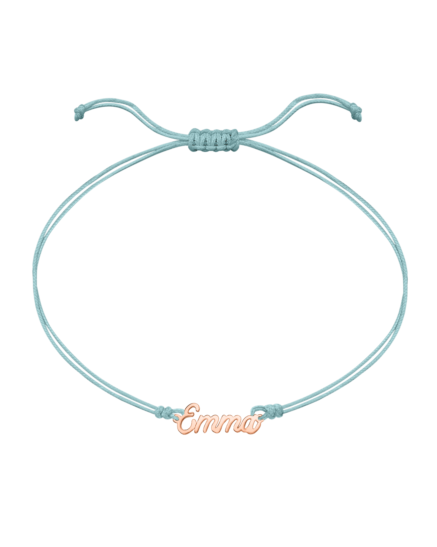 Le String of Love Prénom - Or Rose 14 carats Bracelets 14K Solid Gold Turquoise 1 