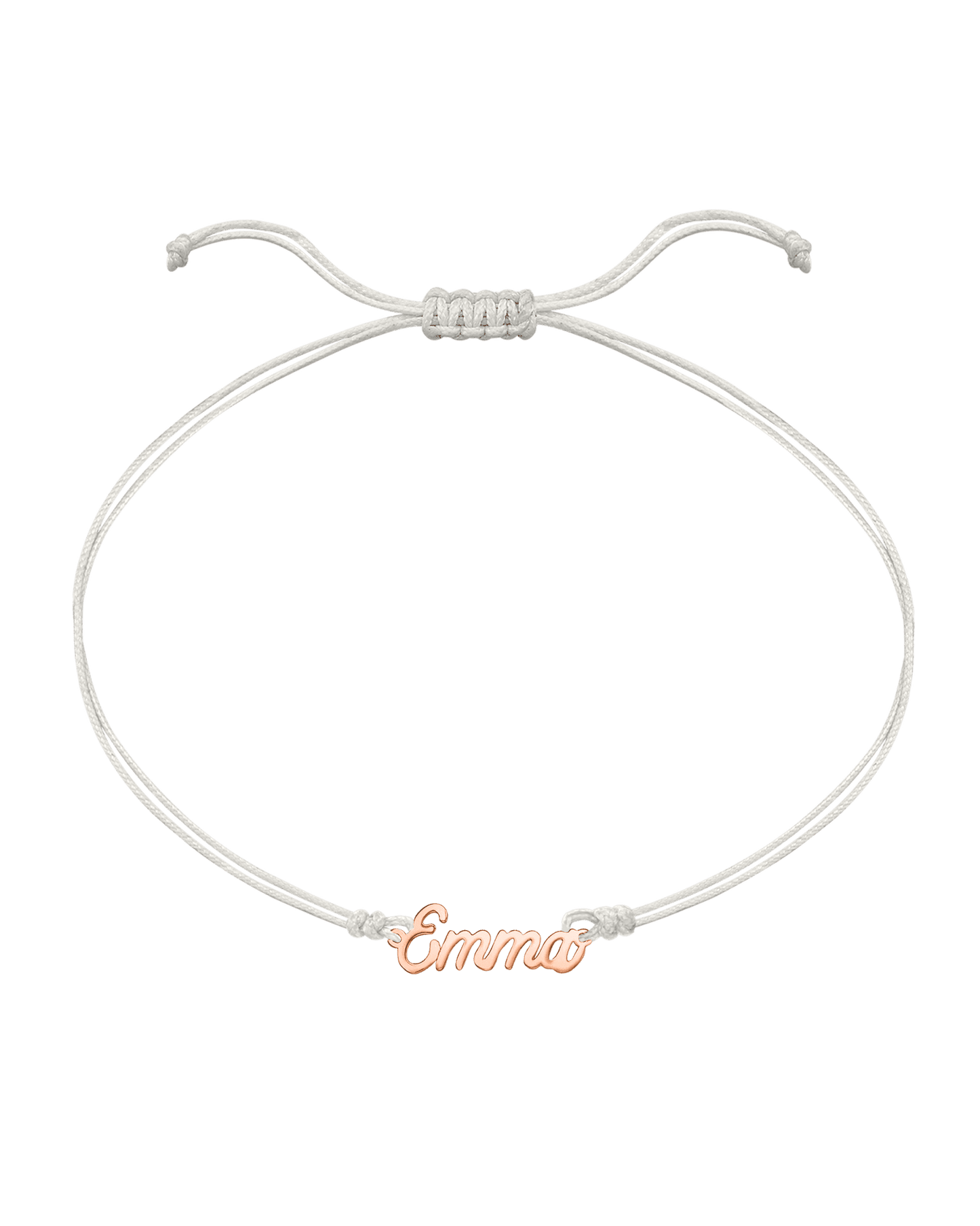 Le String of Love Prénom - Or Rose 14 carats Bracelets 14K Solid Gold Perle 1 