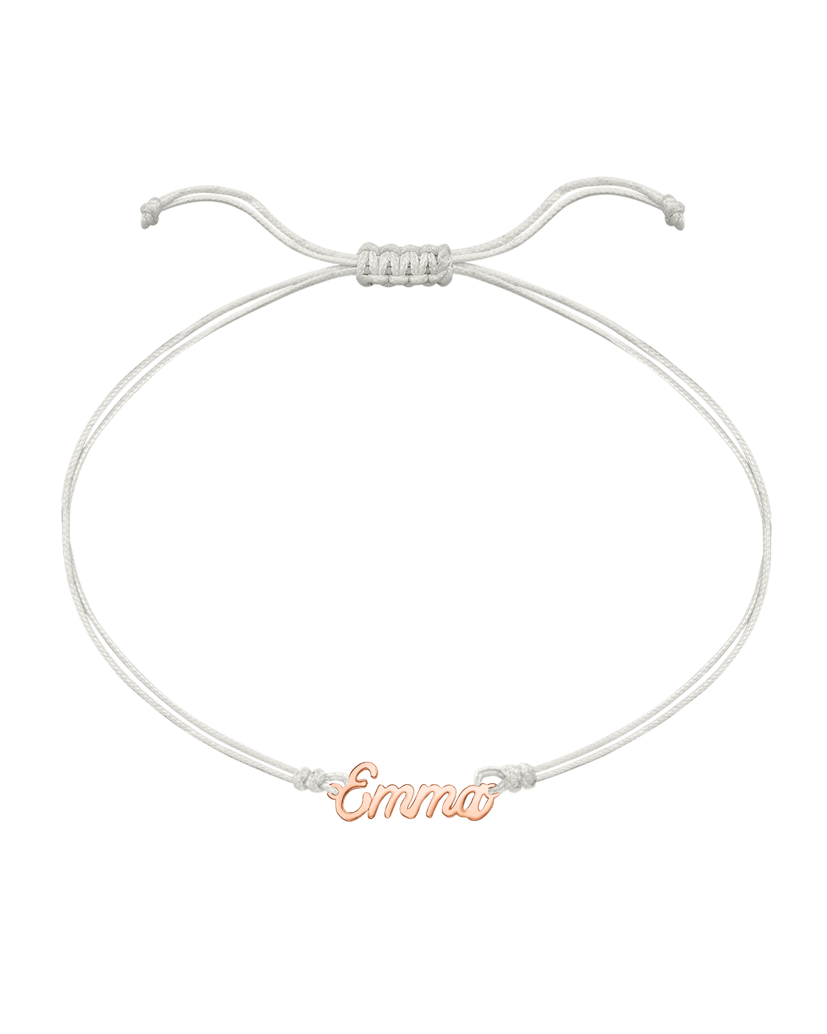 Le String of Love Prénom - Or Rose 14 carats Bracelets 14K Solid Gold Perle 1 