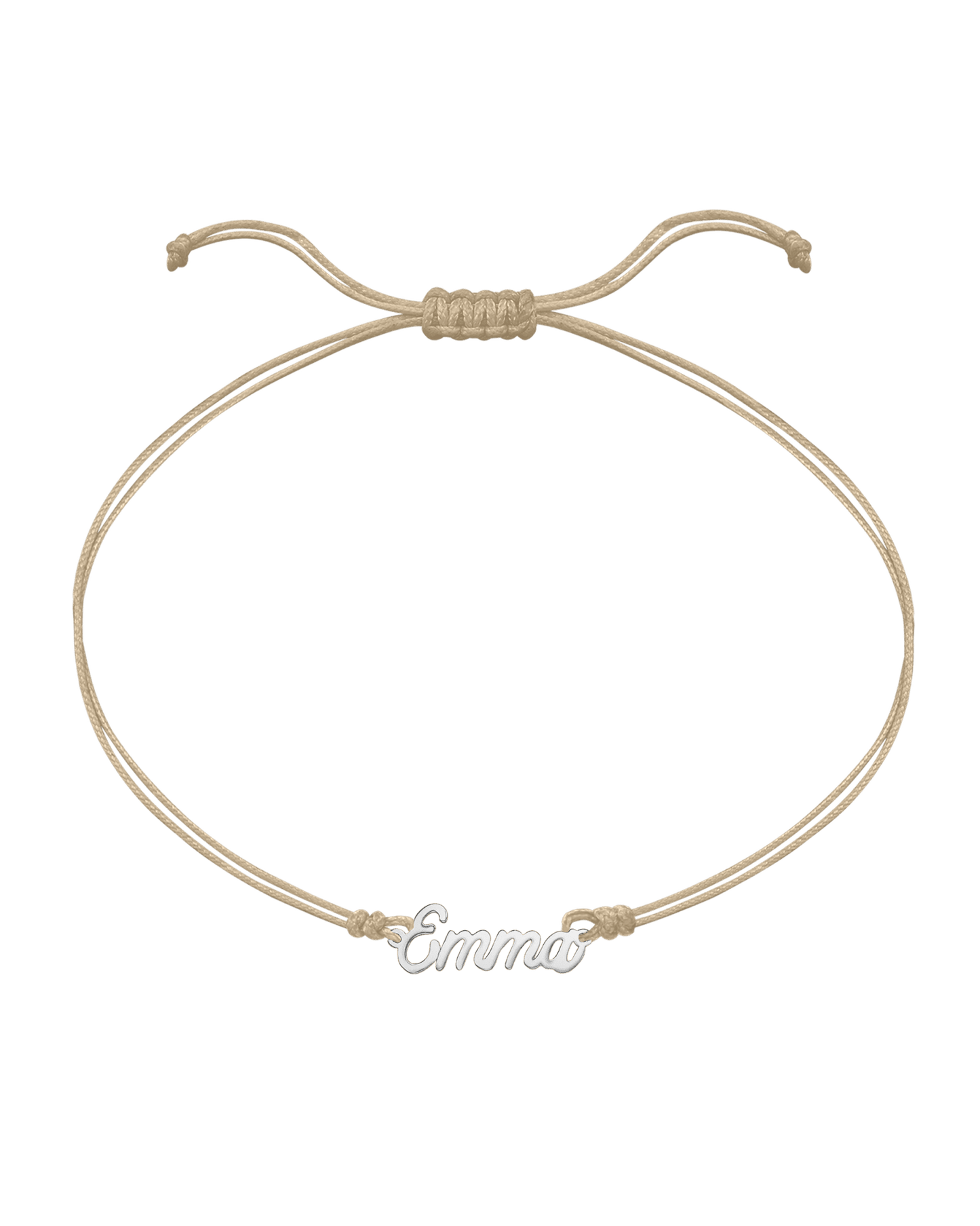 Le String of Love Prénom - Or Blanc 14 carats Bracelets 14K Solid Gold Sable 1 