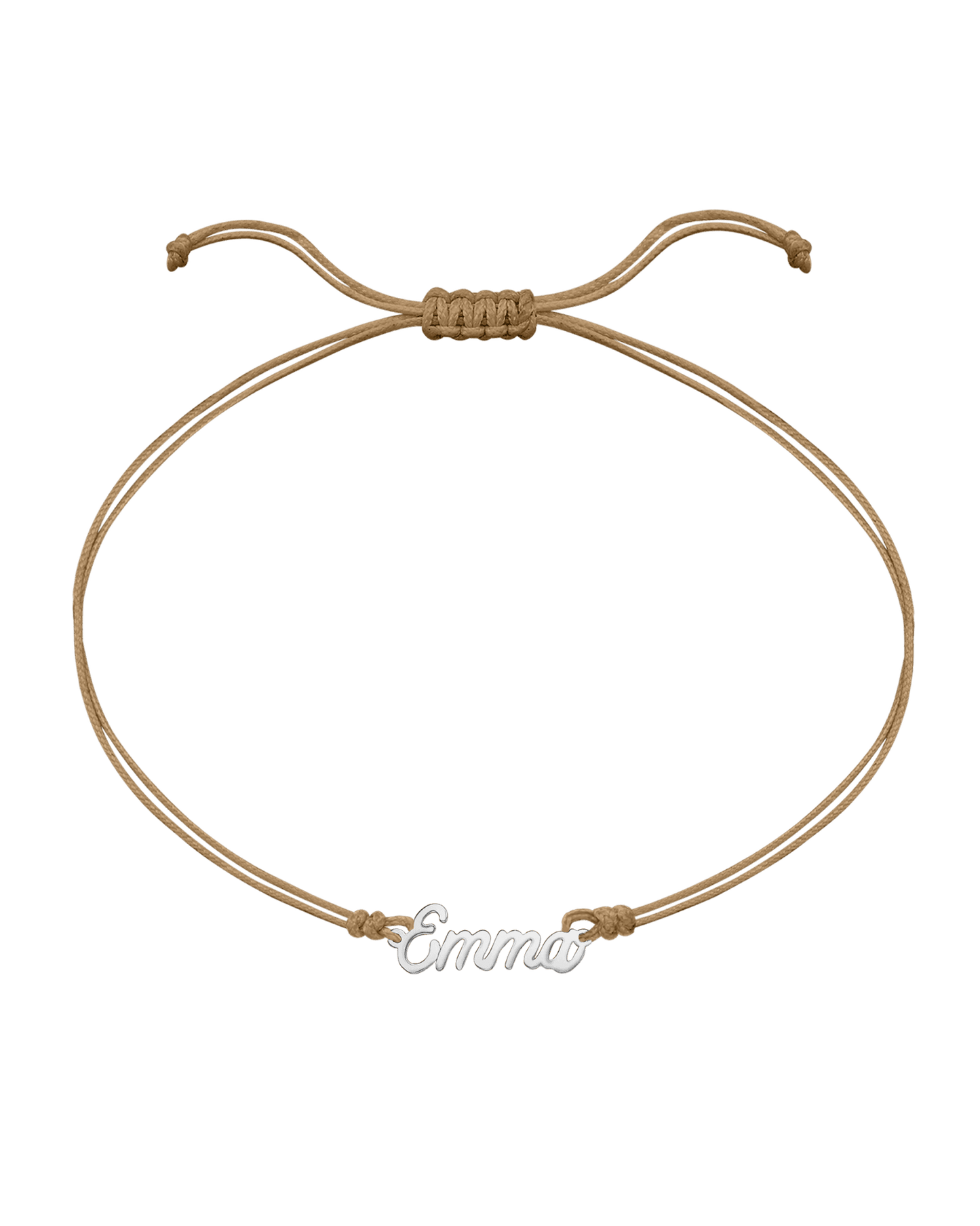 Le String of Love Prénom - Or Blanc 14 carats Bracelets 14K Solid Gold Camel 1 