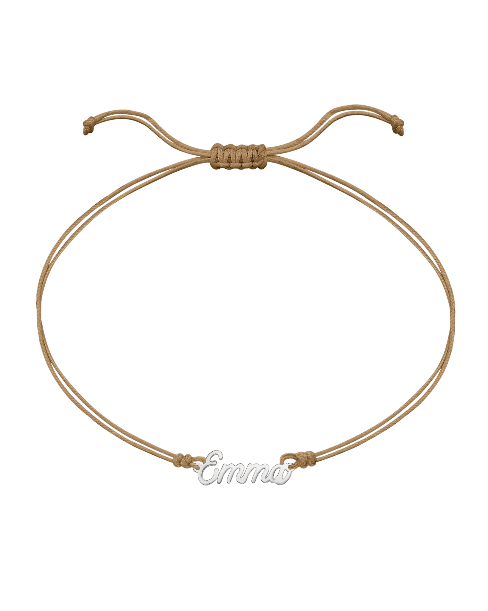 Le String of Love Prénom - Or Blanc 14 carats Bracelets 14K Solid Gold Camel 1 