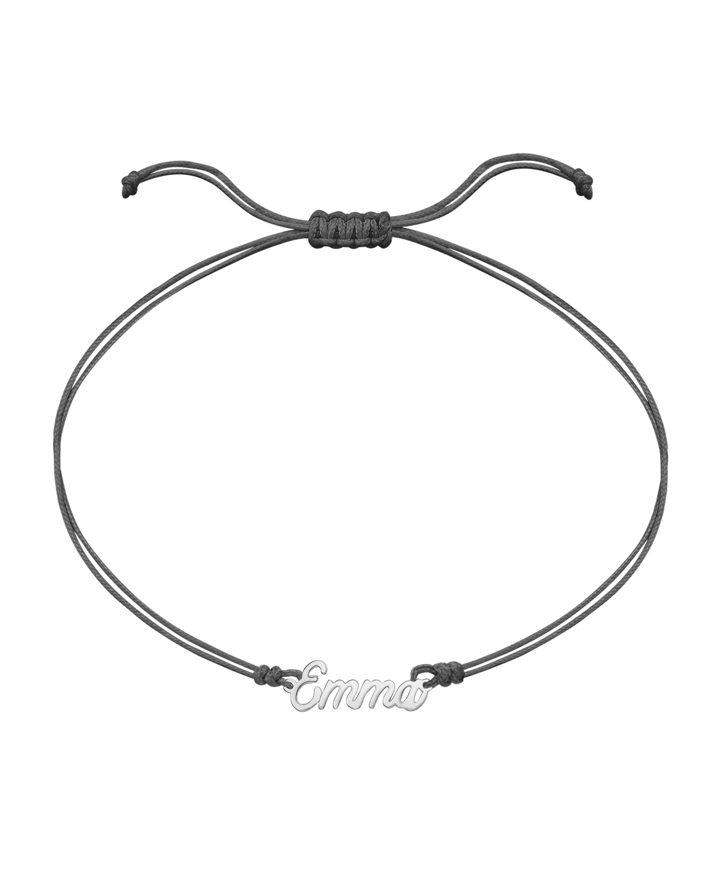 Le String of Love Prénom - Or Blanc 14 carats Bracelets 14K Solid Gold Gris 1 