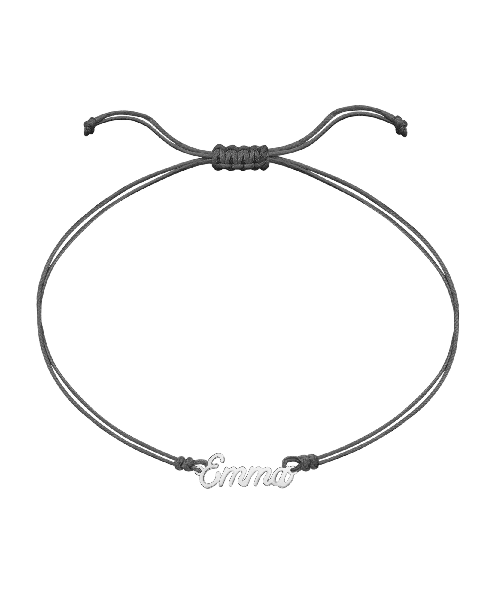 Le String of Love Prénom - Or Blanc 14 carats Bracelets 14K Solid Gold Gris 1 