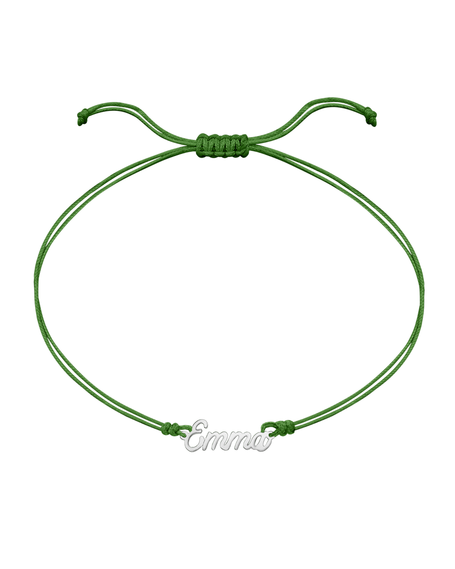 Le String of Love Prénom - Or Blanc 14 carats Bracelets 14K Solid Gold Menthe 1 