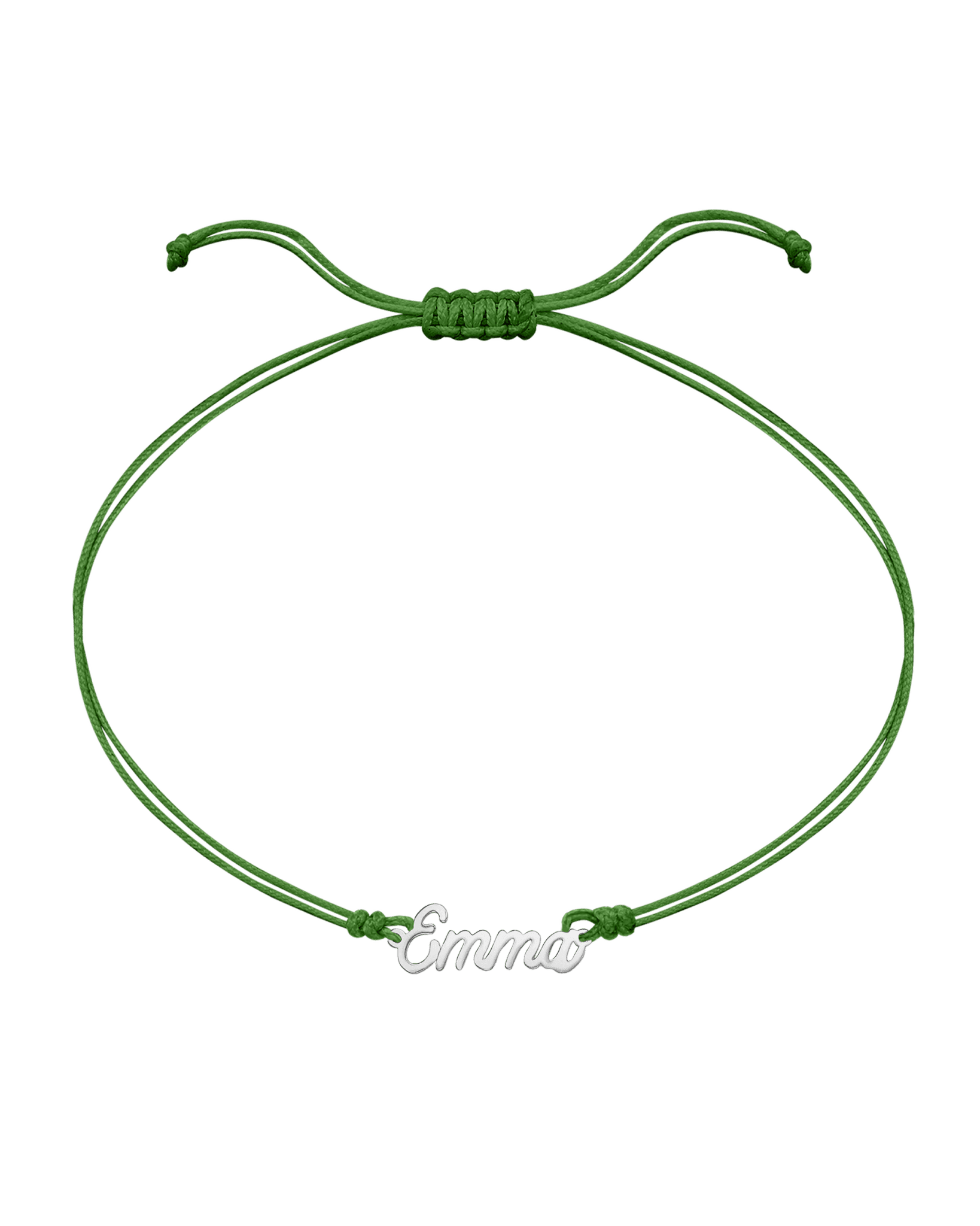 Le String of Love Prénom - Or Blanc 14 carats Bracelets 14K Solid Gold Menthe 1 