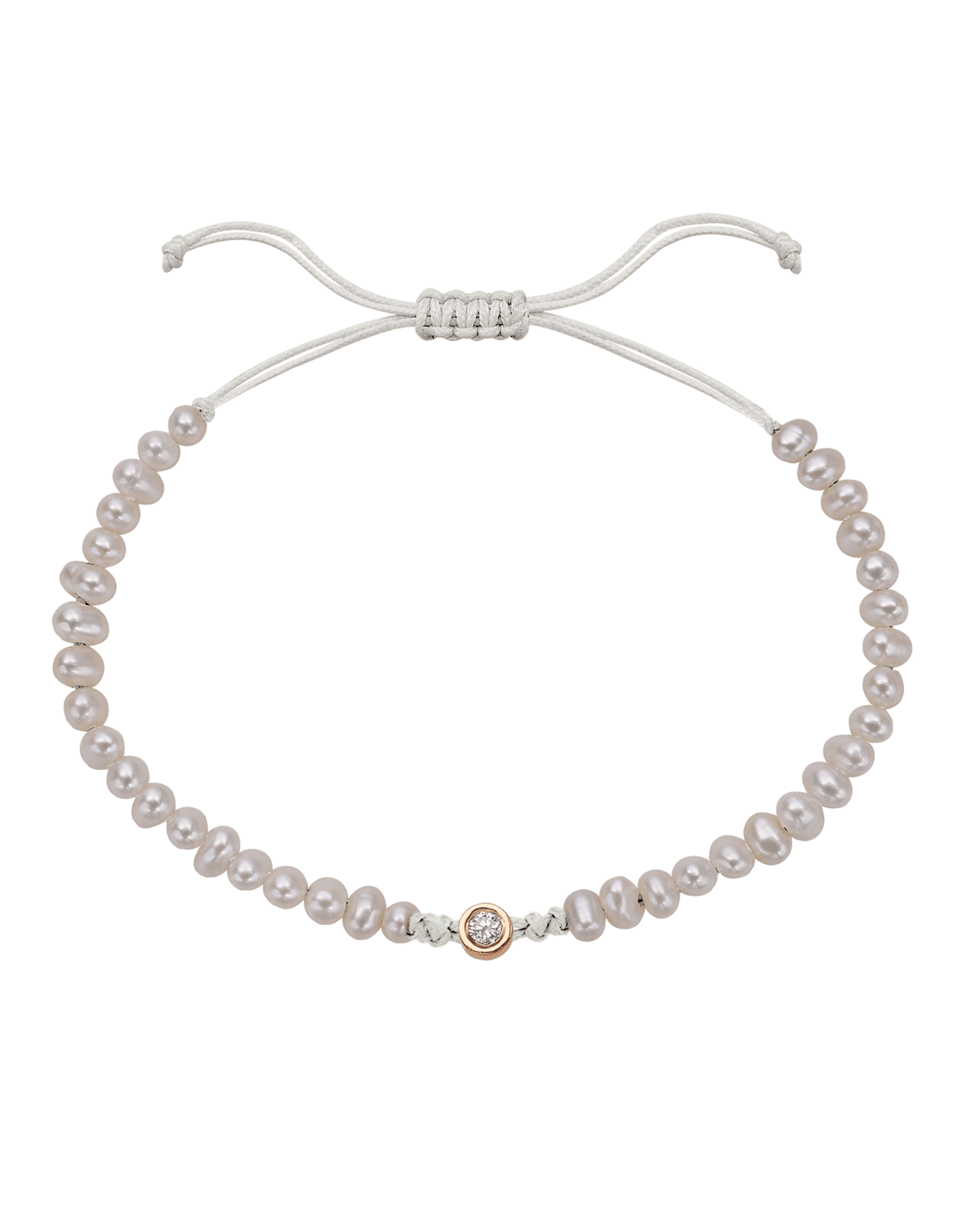 Le String of Love Perles Naturelles - Or Rose 14 carats Bracelets magal-dev Perle Medium: 0.05 carats 