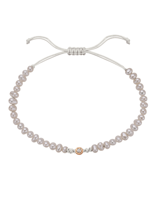 Le String of Love Perles Naturelles - Or Rose 14 carats Bracelets magal-dev Perle Small: 0.03 carats 