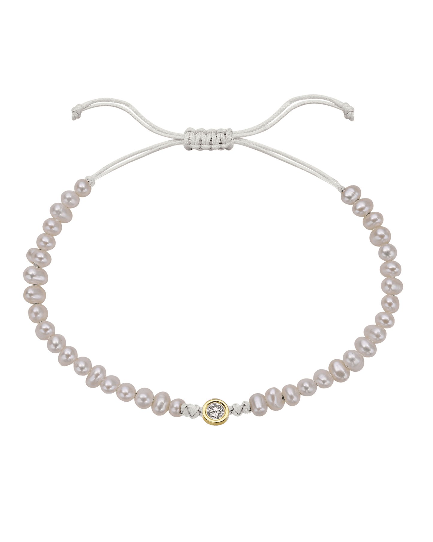 Le String of Love Perles Naturelles - Or Jaune 14 carats Bracelets magal-dev Perle Small: 0.03 carats 