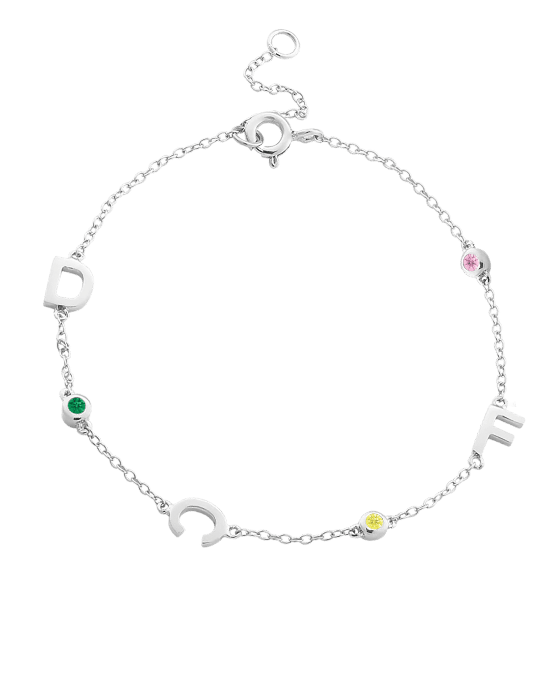 Bracelet Initiale(s) Pierres Précieuses - Or Rose Plaqué 18 carats Bracelets magal-dev 