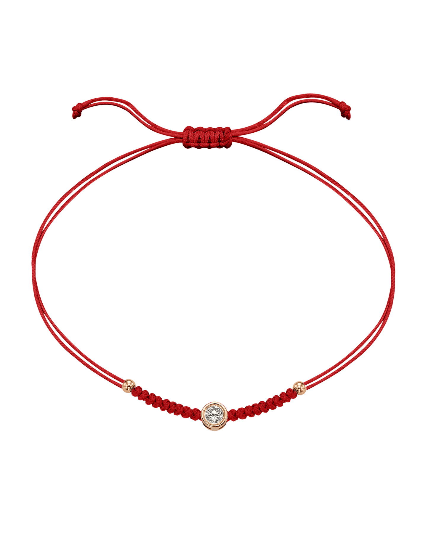 Le String of Love Boules D'or - Or Rose 14 carats Bracelet 14K Solid Gold Rouge Large: 0.10 carats 