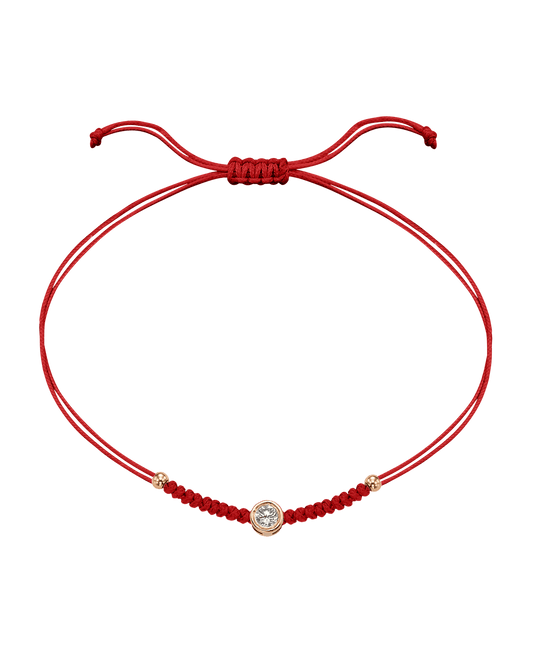 Le String of Love Boules D'or - Or Rose 14 carats Bracelet 14K Solid Gold Rouge Large: 0.10 carats 