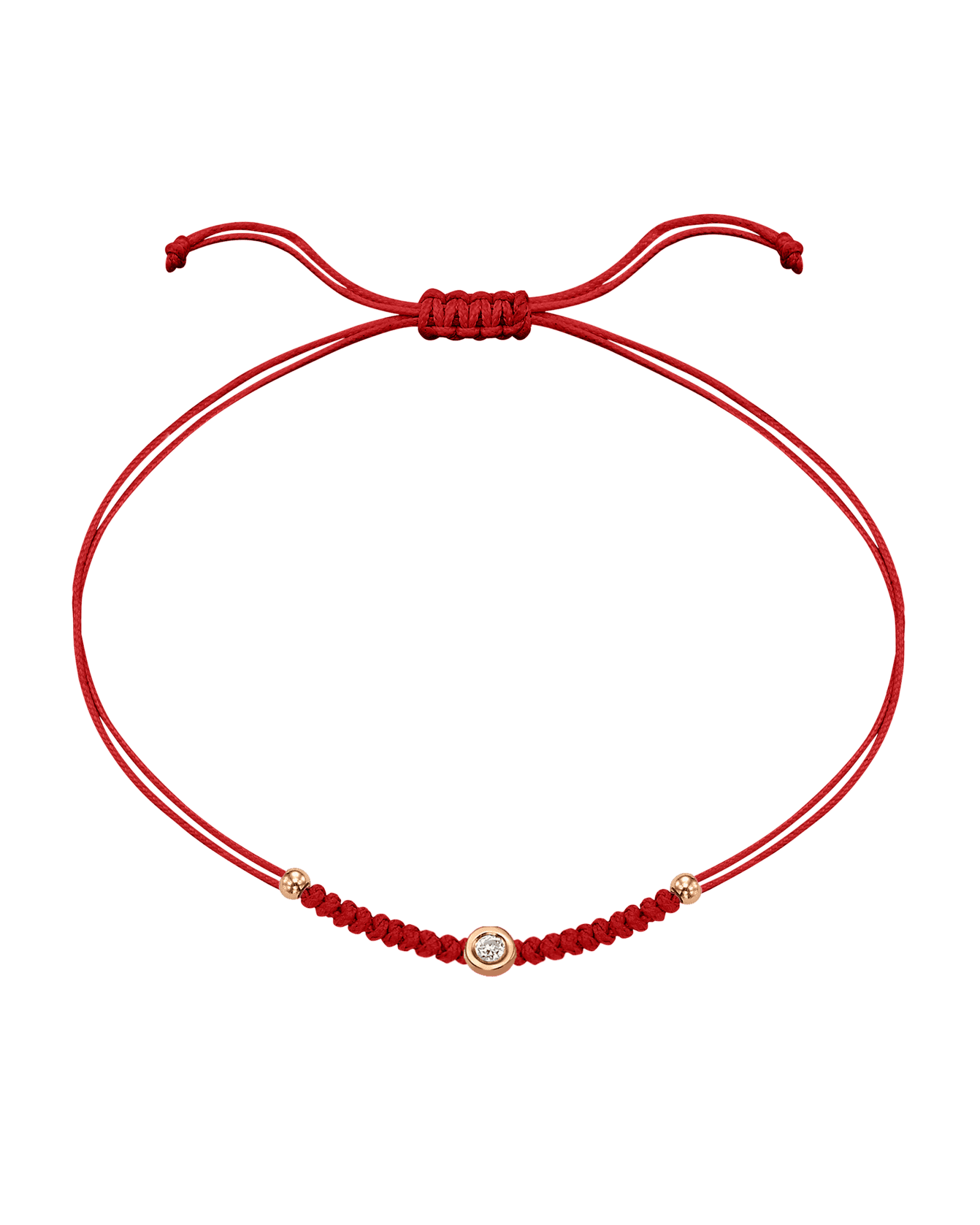 Le String of Love Boules D'or - Or Rose 14 carats Bracelet 14K Solid Gold Rouge Small: 0.03 carats 