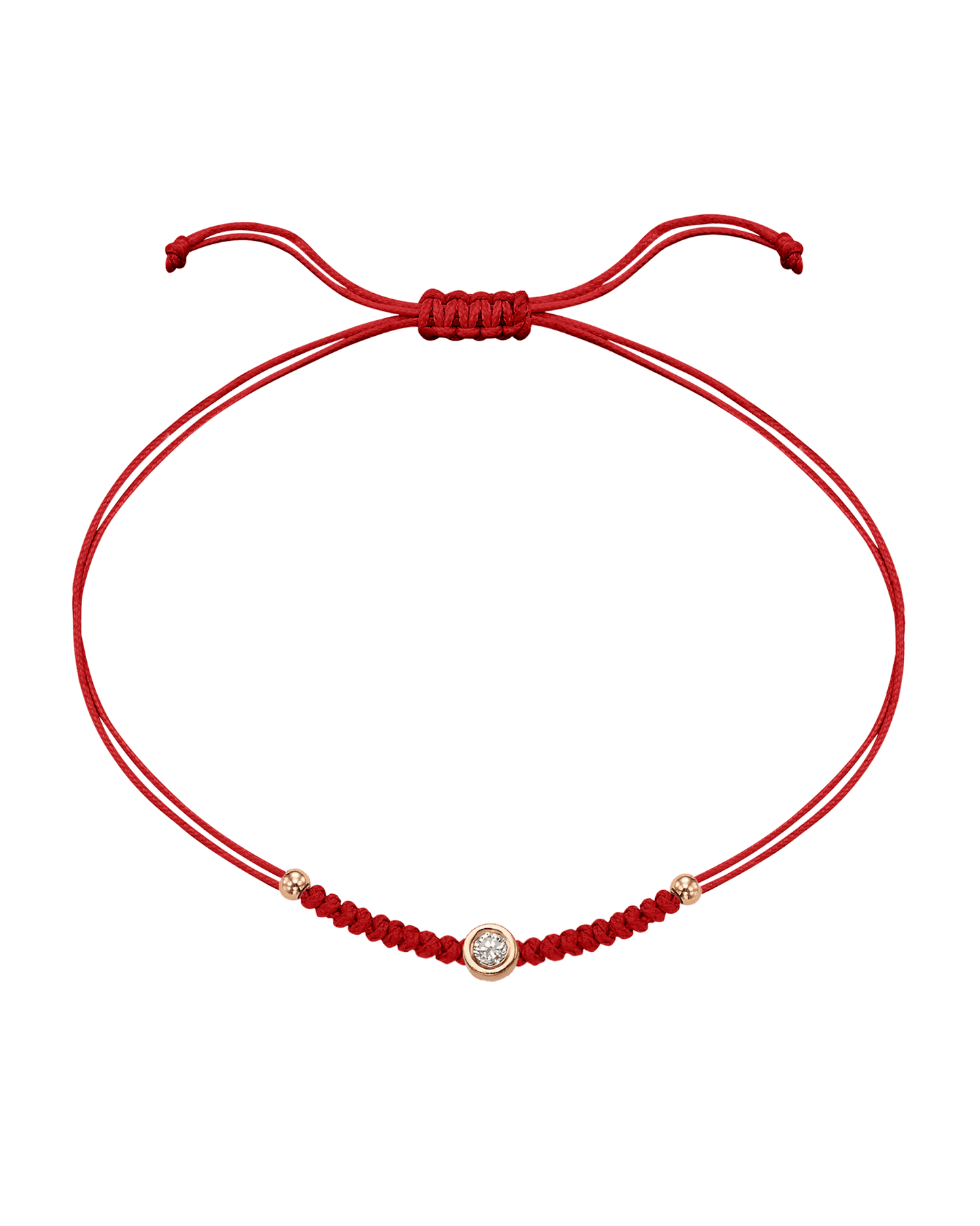 Le String of Love Boules D'or - Or Rose 14 carats Bracelet 14K Solid Gold Rouge Medium: 0.05 carats 