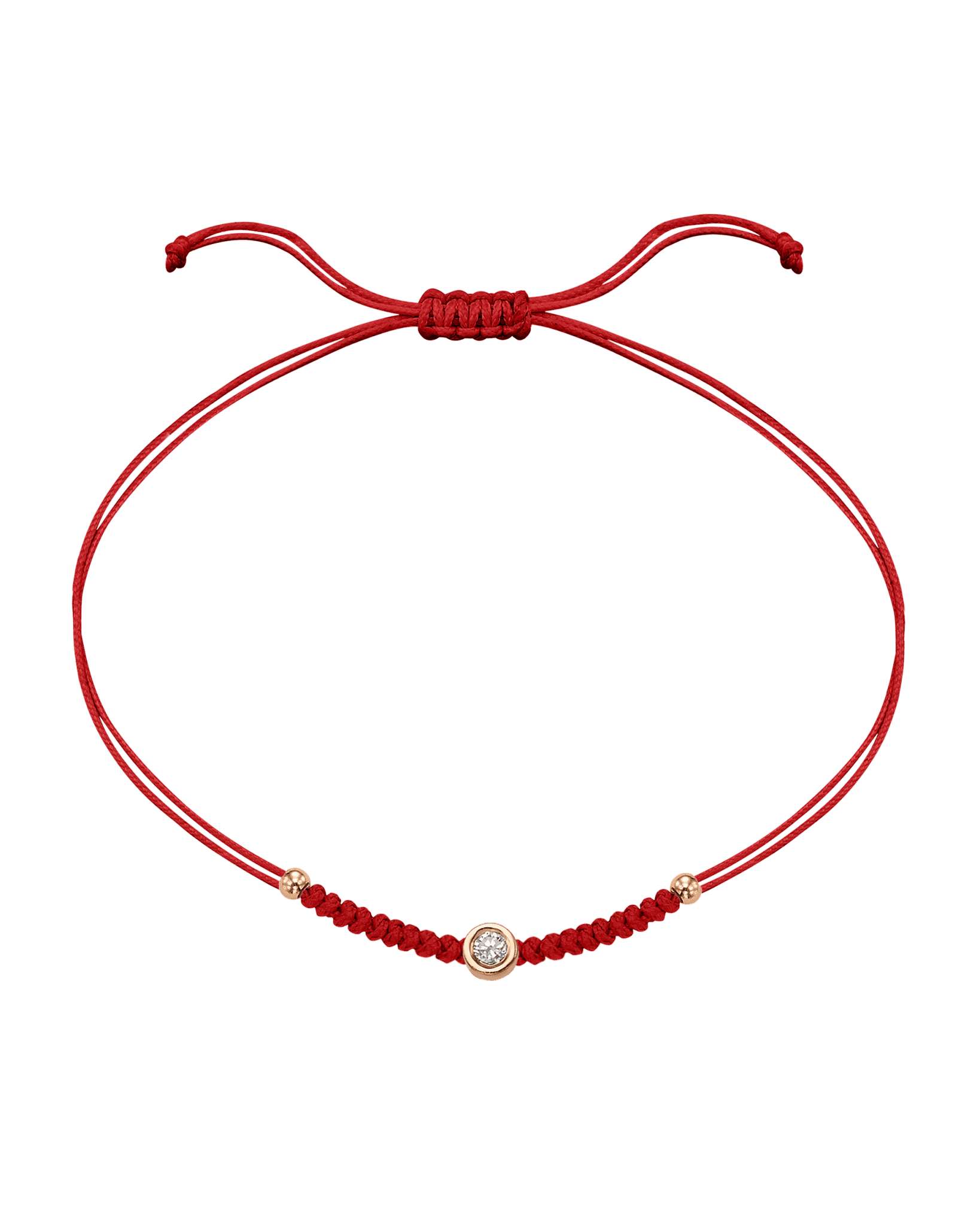 Le String of Love Boules D'or - Or Rose 14 carats Bracelet 14K Solid Gold Rouge Medium: 0.05 carats 