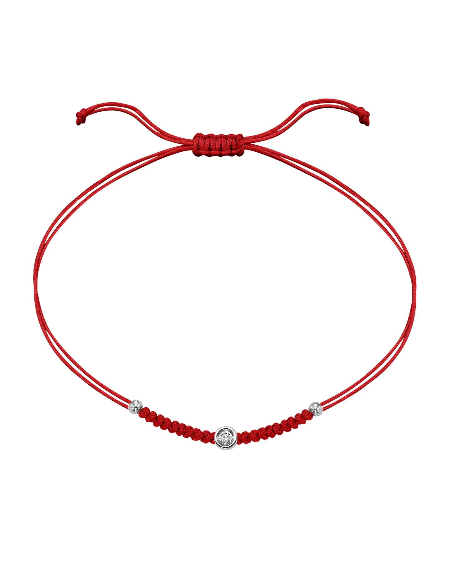 Le String of Love Boules D'or - Or Blanc 14 carats Bracelet 14K Solid Gold Rouge Small: 0.03 carats 