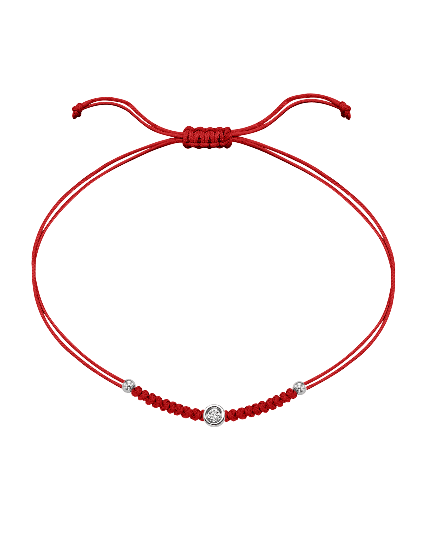 Le String of Love Boules D'or - Or Blanc 14 carats Bracelet 14K Solid Gold Rouge Small: 0.03 carats 