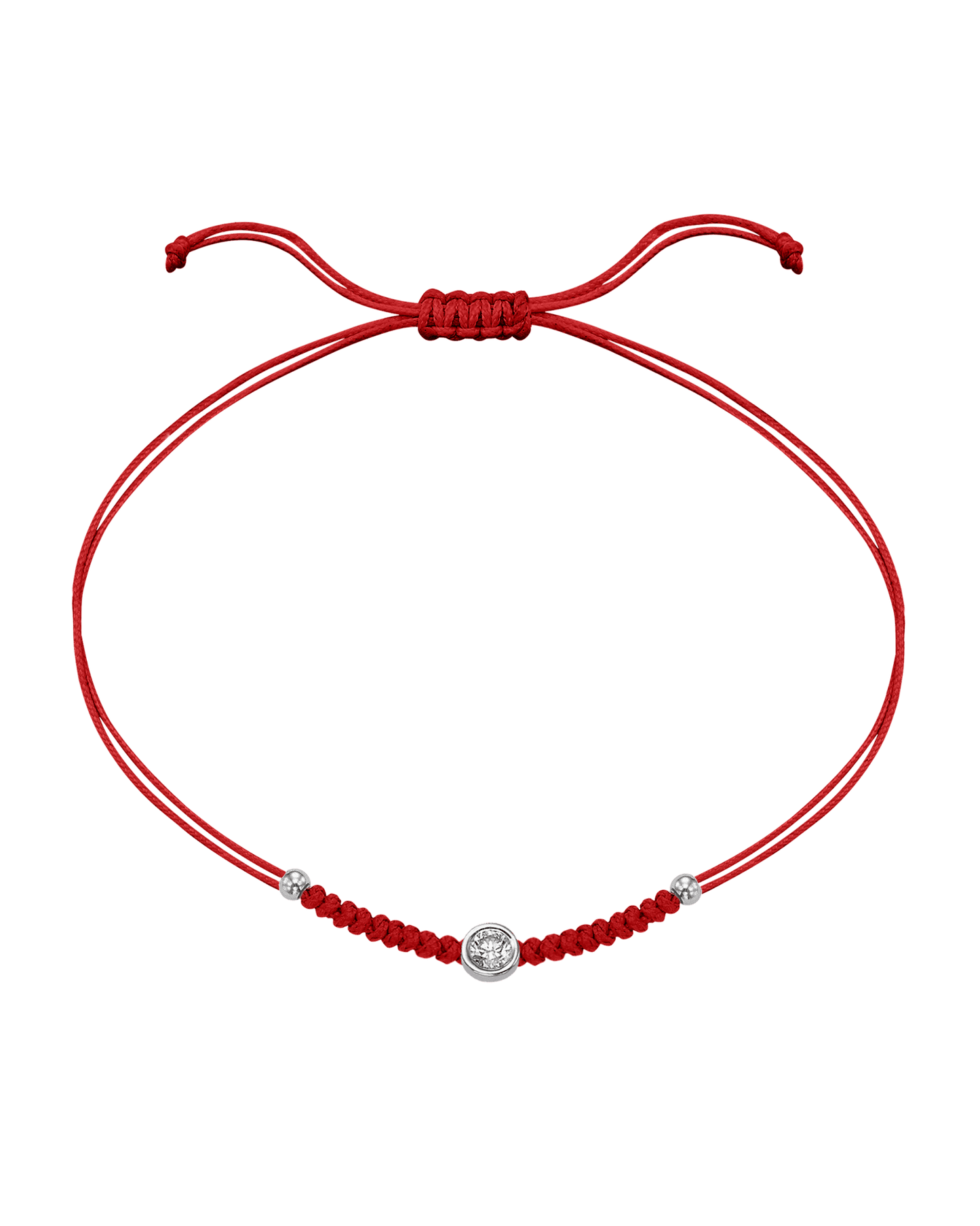 Le String of Love Boules D'or - Or Blanc 14 carats Bracelet 14K Solid Gold Rouge Large: 0.10 carats 