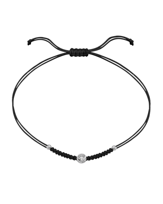 Le String of Love Boules D'or - Or Blanc 14 carats Bracelet 14K Solid Gold Noir Large: 0.10 carats 