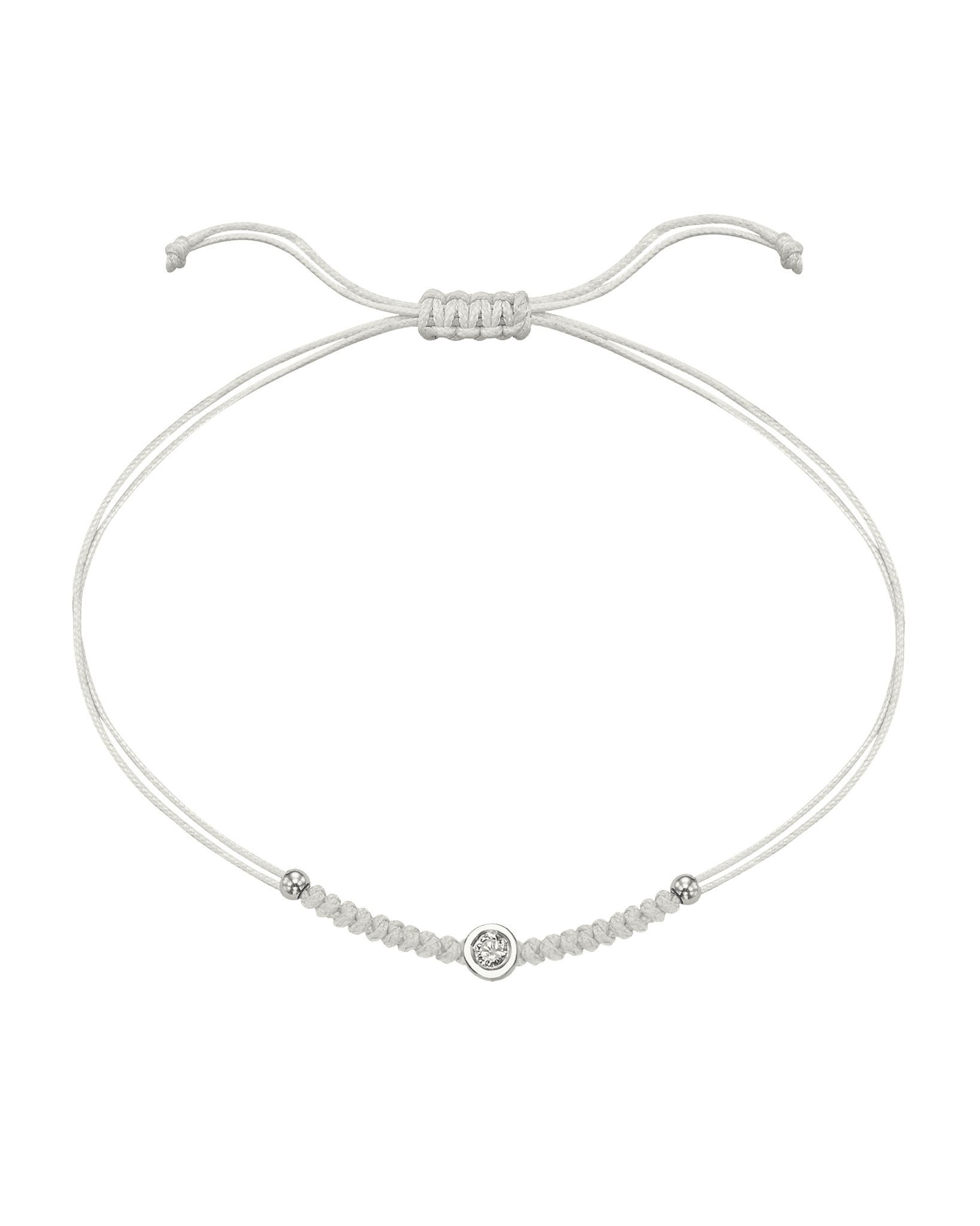 Le String of Love Boules D'or - Or Blanc 14 carats Bracelet 14K Solid Gold Perle Medium: 0.05 carats 