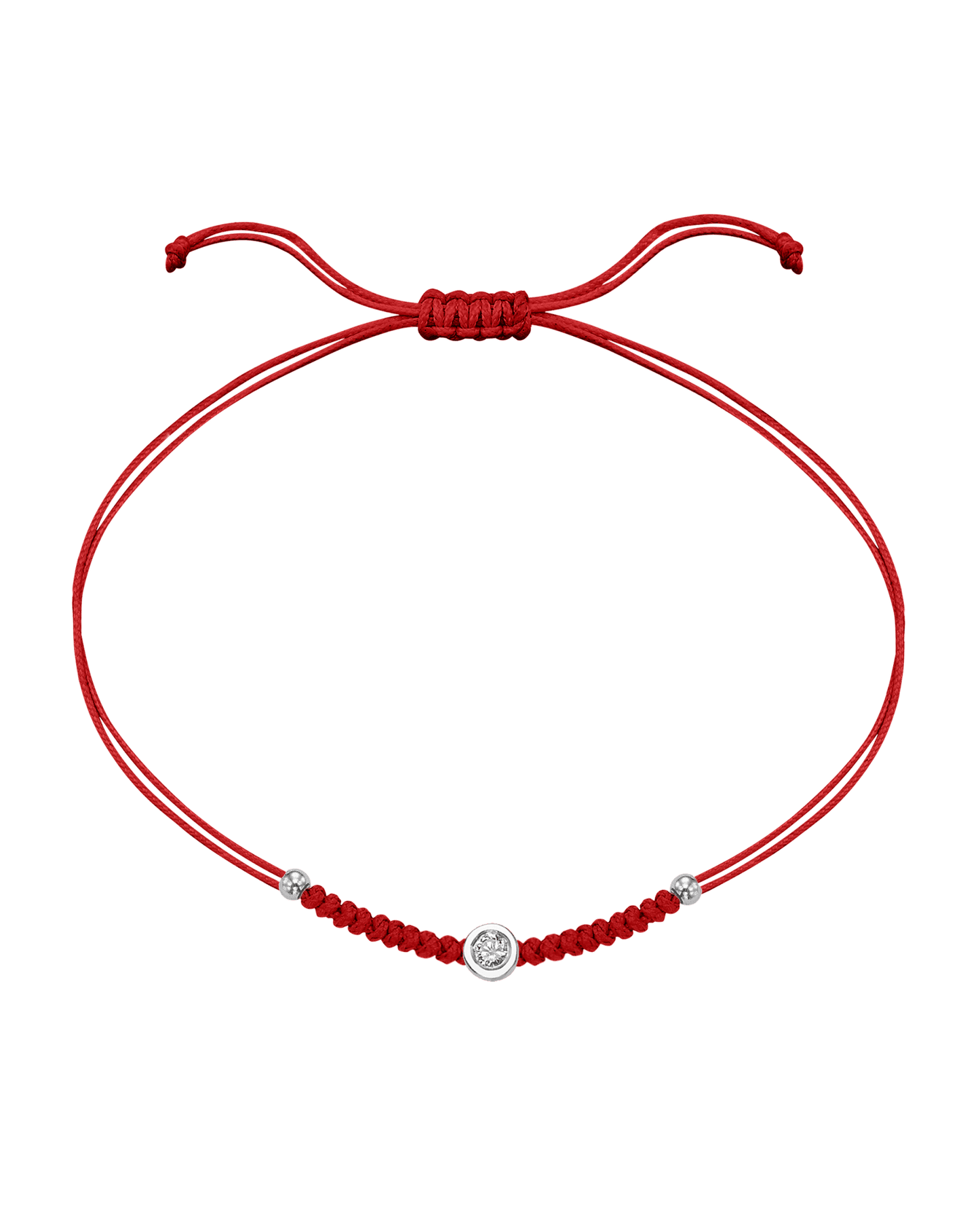 Le String of Love Boules D'or - Or Blanc 14 carats Bracelet 14K Solid Gold Rouge Medium: 0.05 carats 