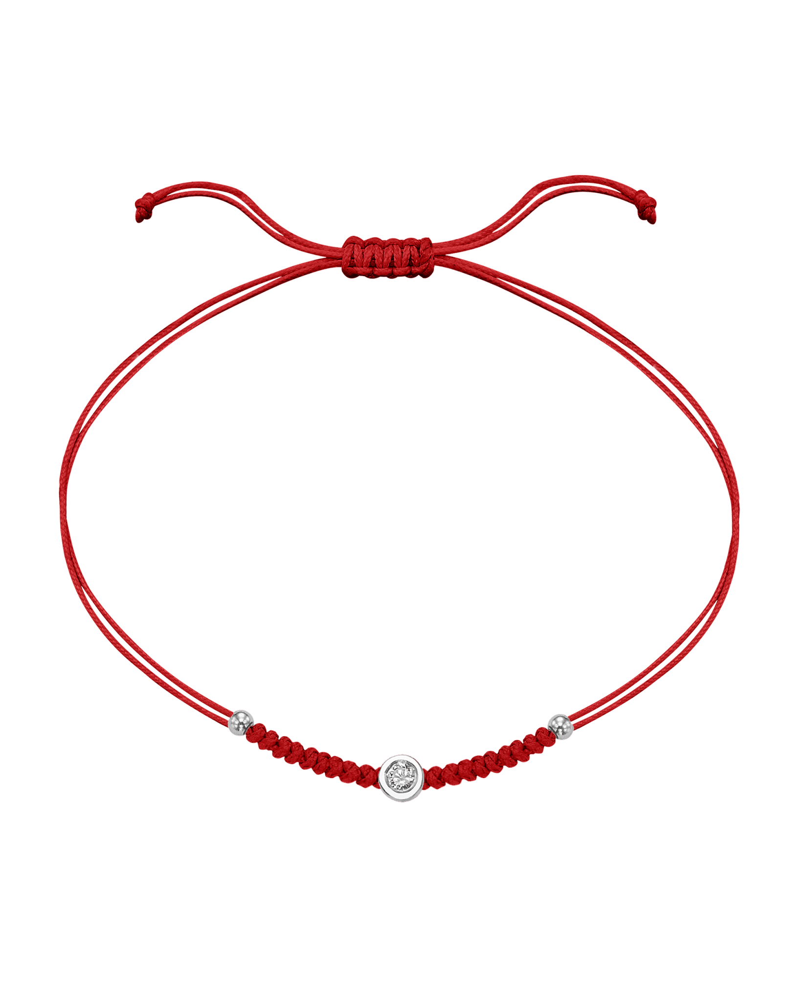 Le String of Love Boules D'or - Or Blanc 14 carats Bracelet 14K Solid Gold Rouge Medium: 0.05 carats 