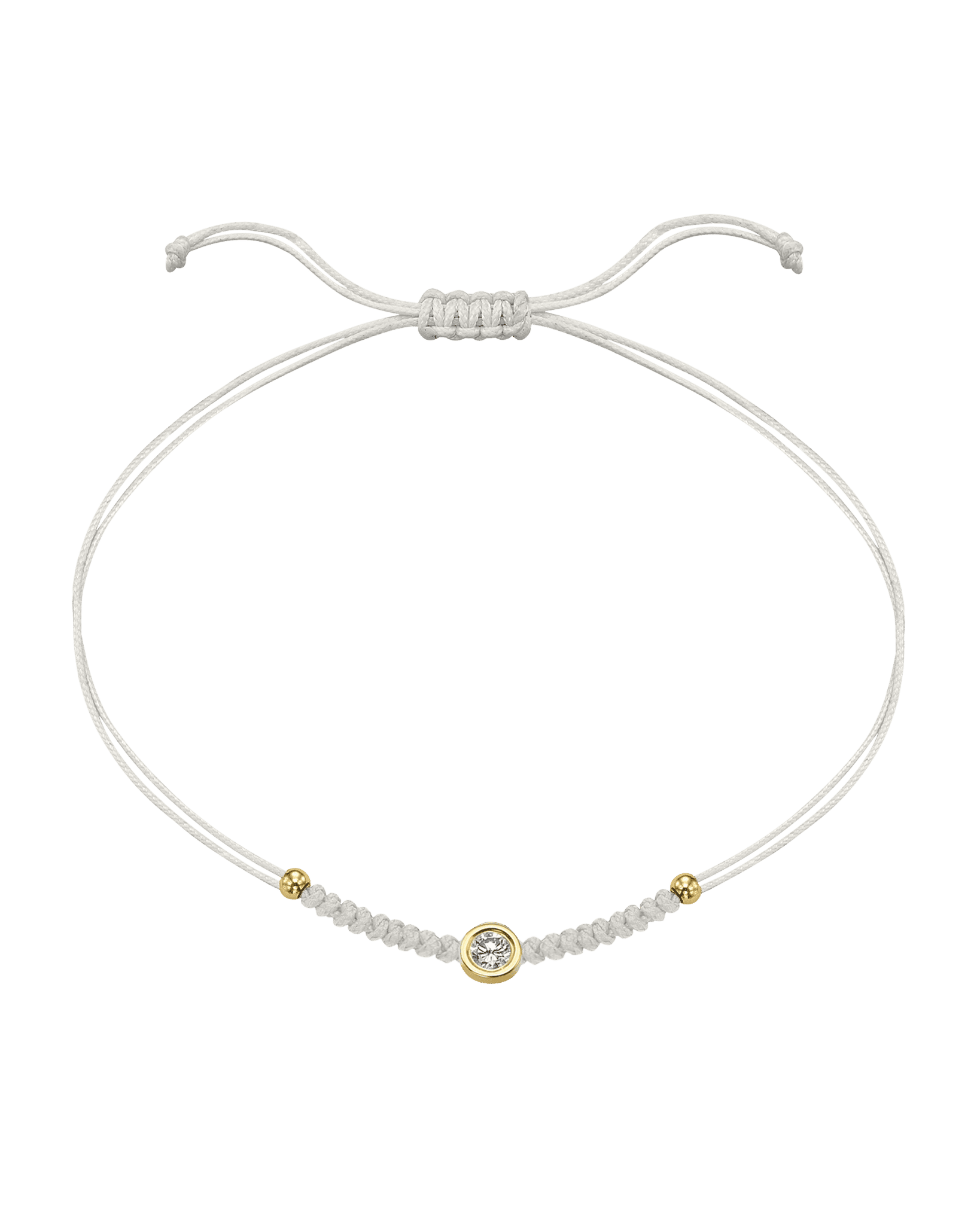 Le String of Love Boules D'or - Or Jaune 14 carats Bracelet 14K Solid Gold Perle Large: 0.10 carats 