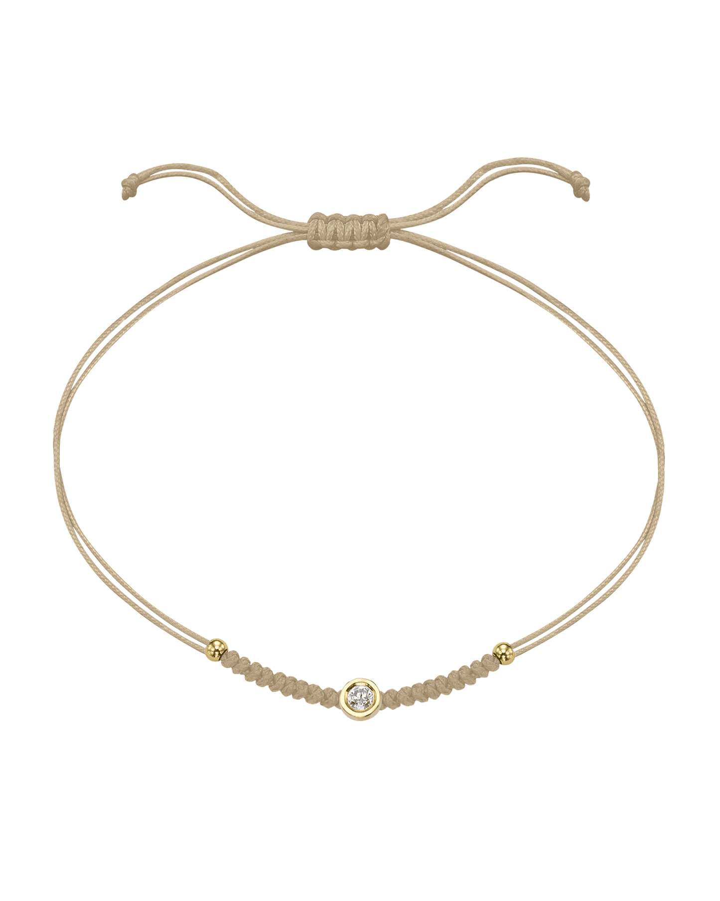 Le String of Love Boules D'or - Or Jaune 14 carats Bracelet 14K Solid Gold Beige Medium: 0.05 carats 