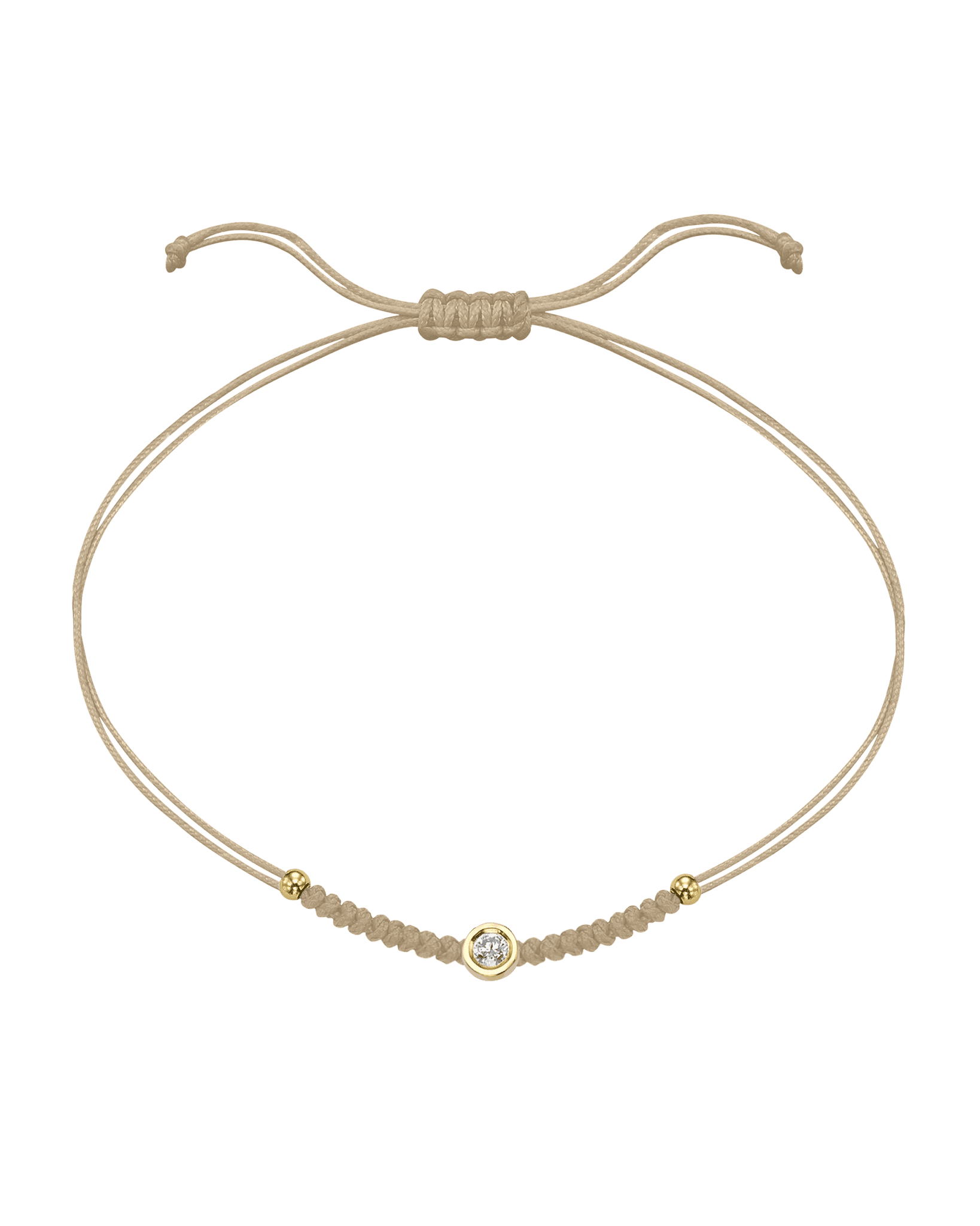 Le String of Love Boules D'or - Or Jaune 14 carats Bracelet 14K Solid Gold Beige Medium: 0.05 carats 